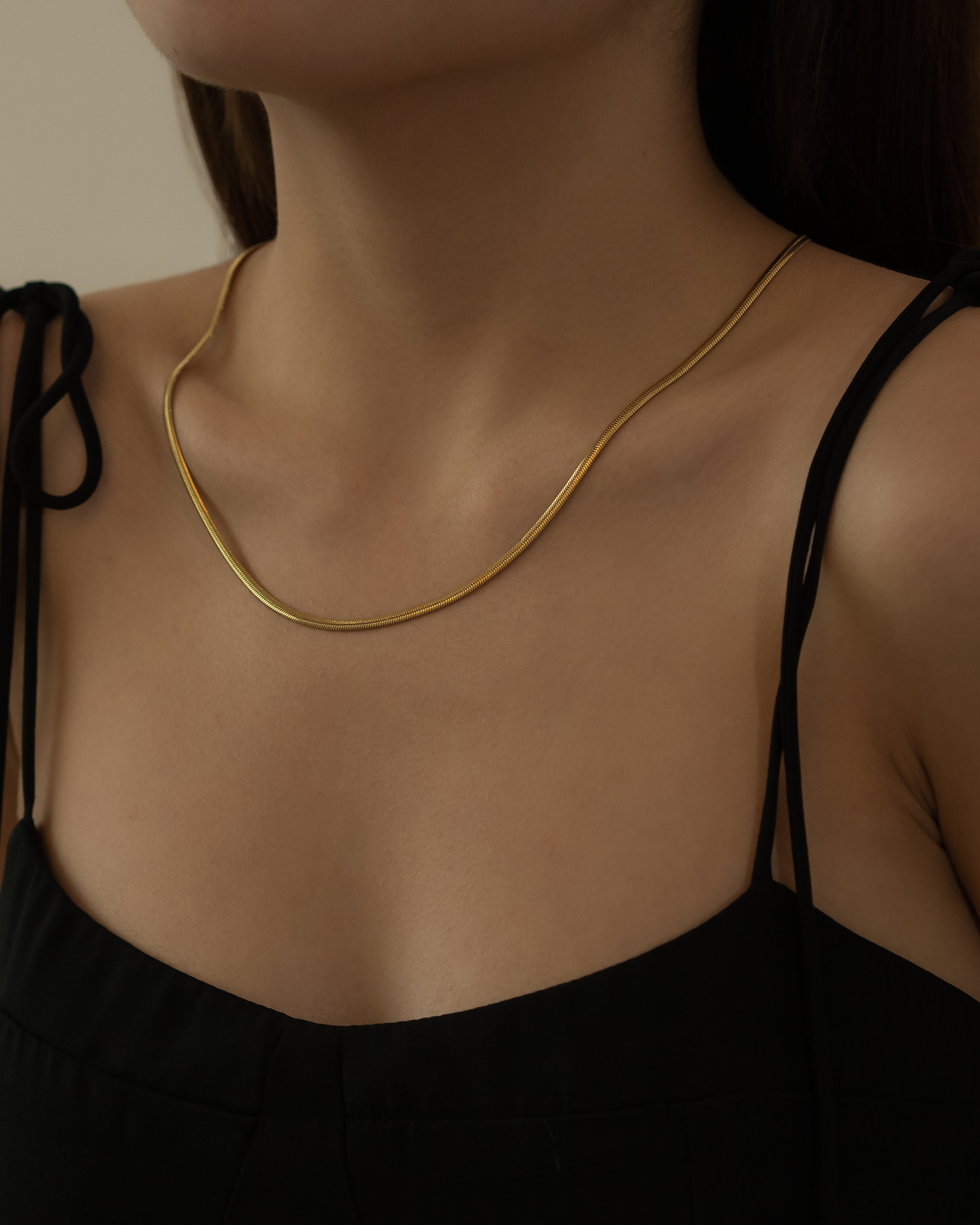 Petite Shadi Soft Snake Chain Choker Necklace