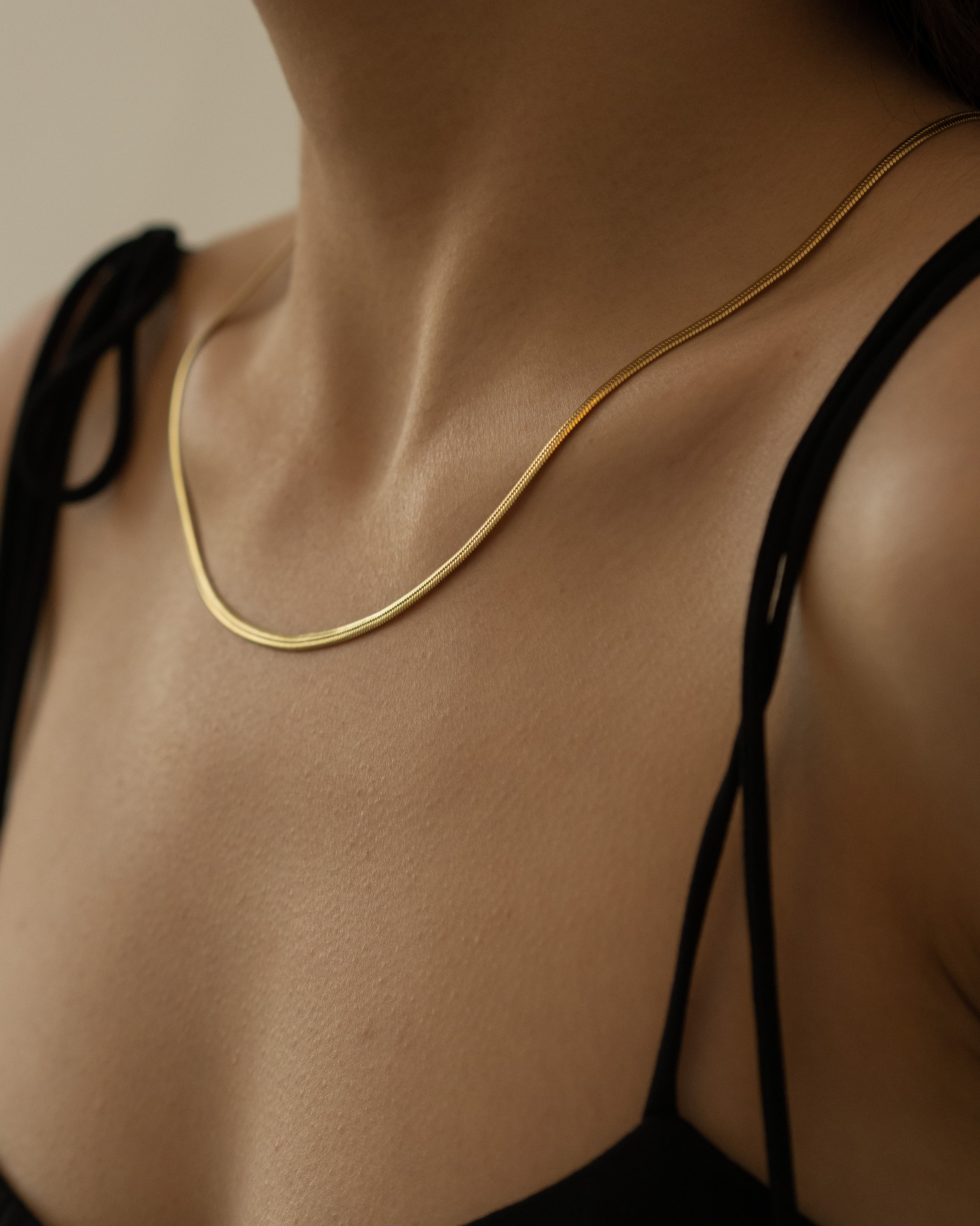 Petite Shadi Soft Snake Chain Choker Necklace