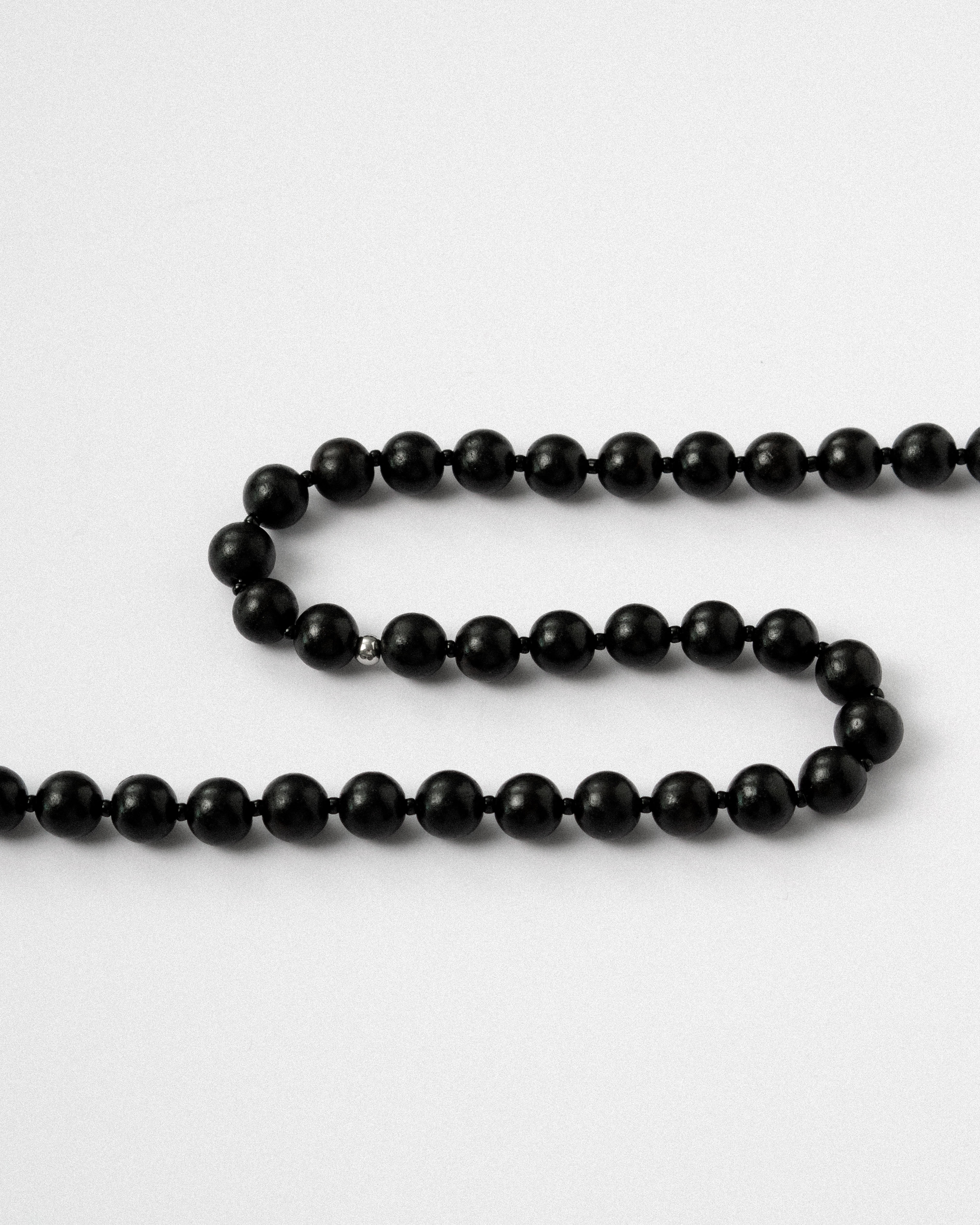 Vros Grand Ebony Wood Beaded Necklace