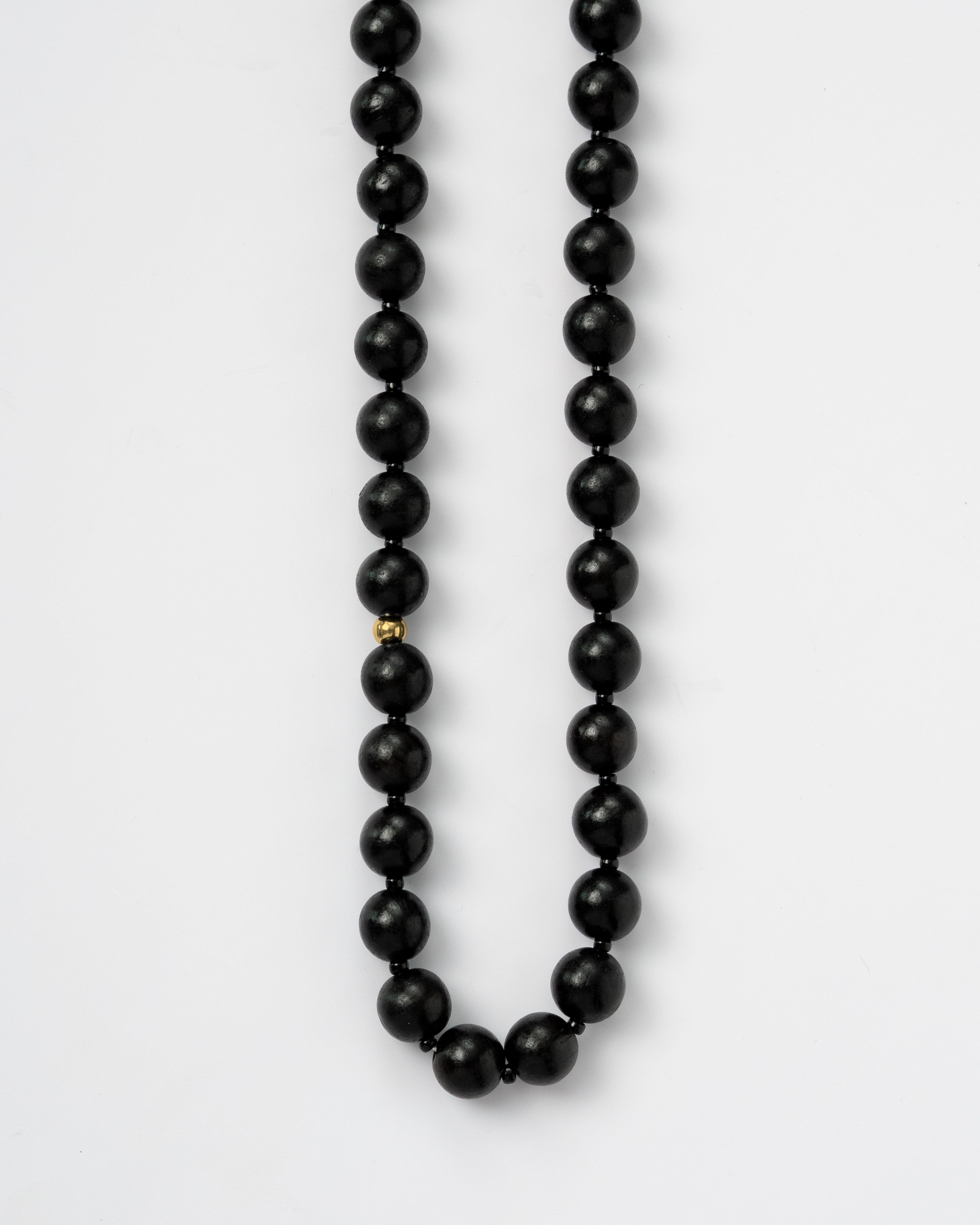 Vros Grand Ebony Wood Beaded Necklace