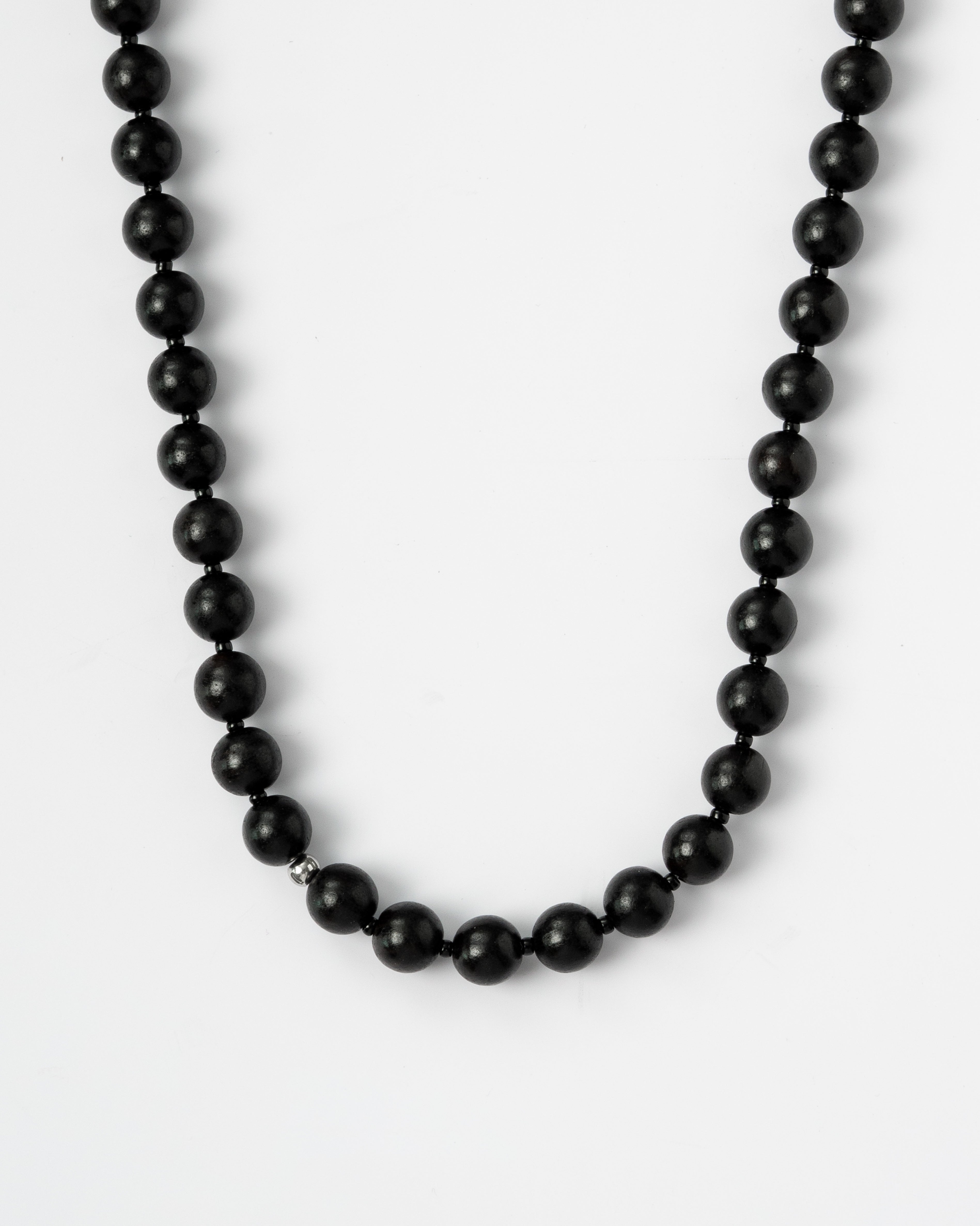 Vros Grand Ebony Wood Beaded Necklace