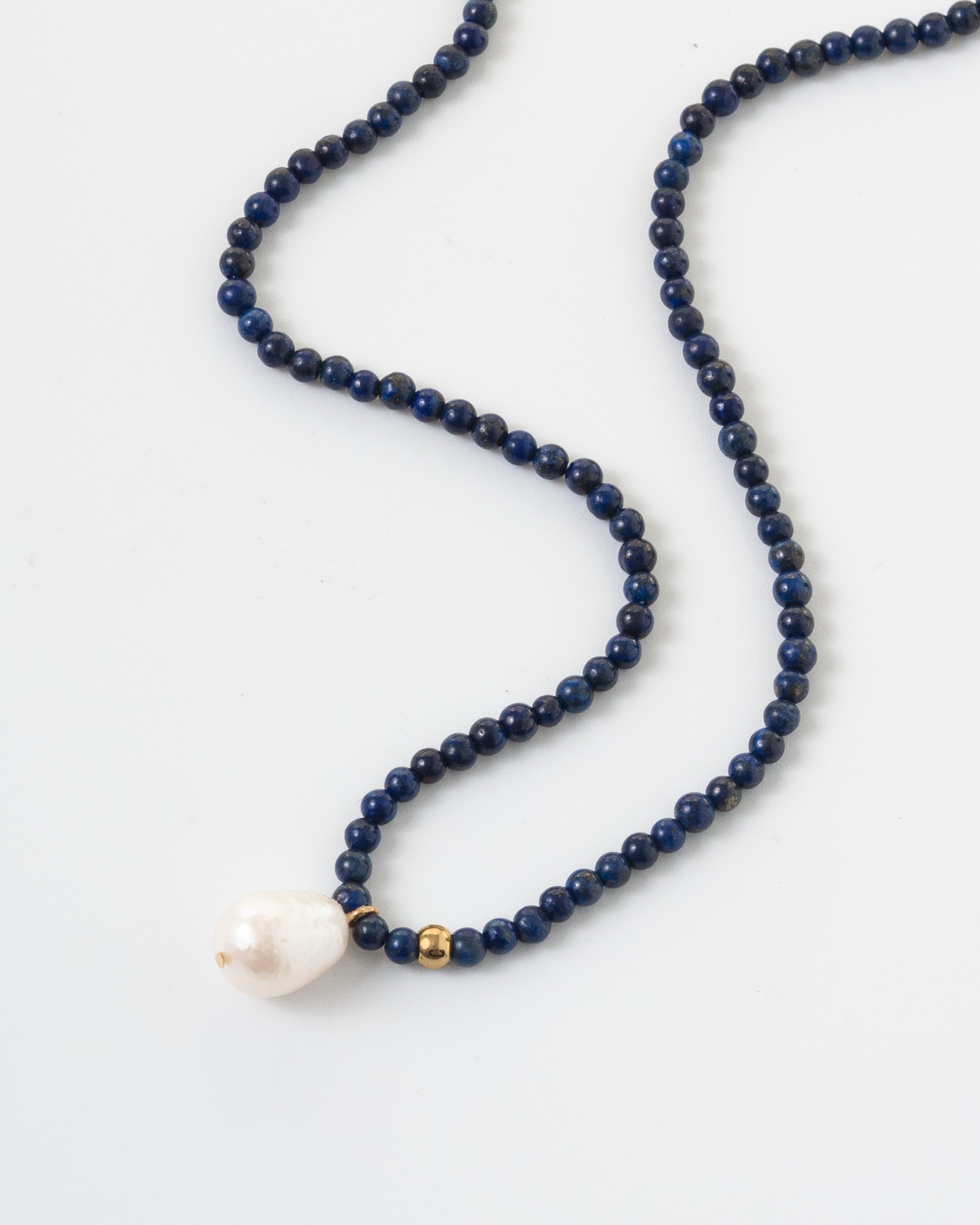 Azul Petite Lapis Beaded Necklace