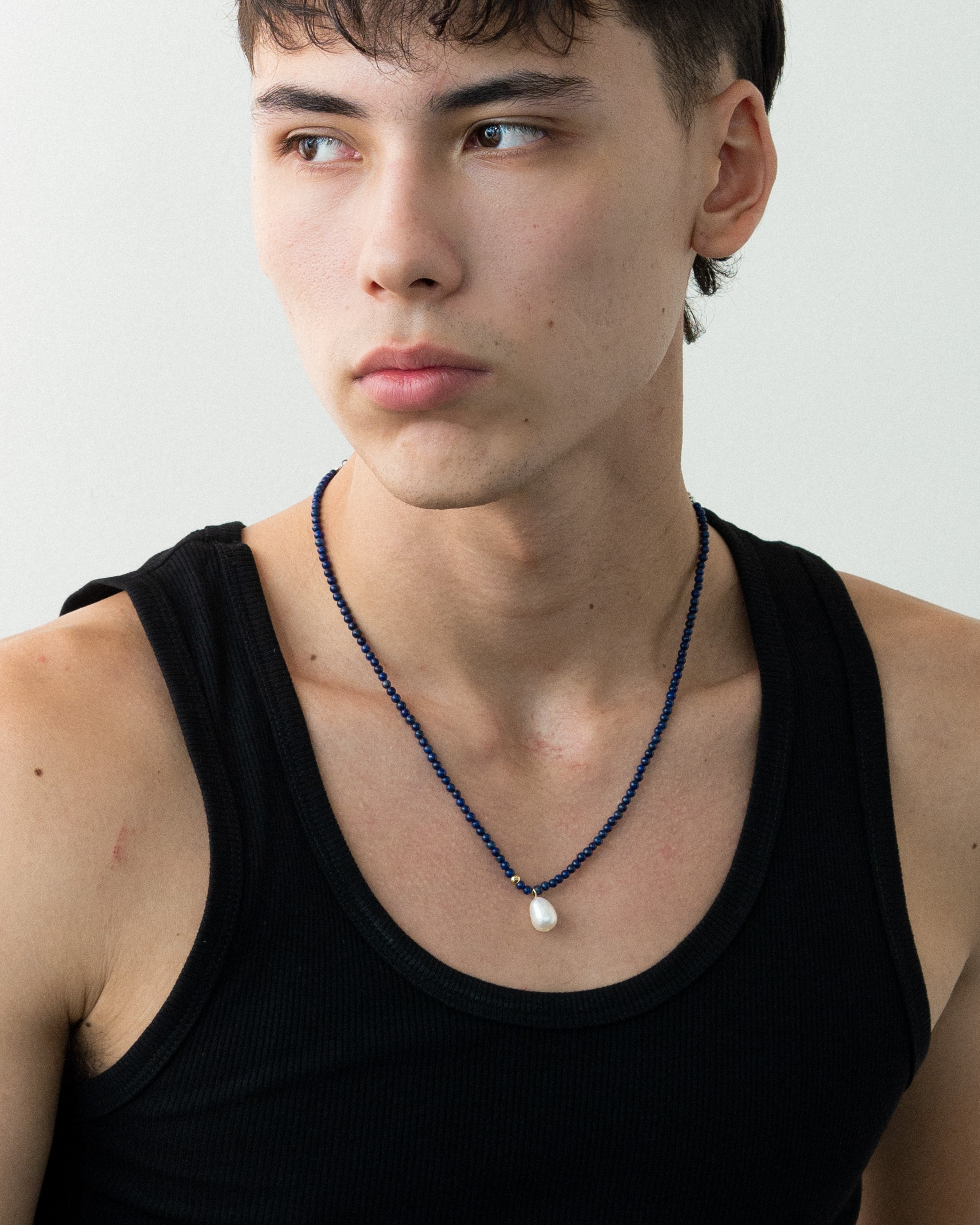 Azul Petite Lapis Beaded Necklace
