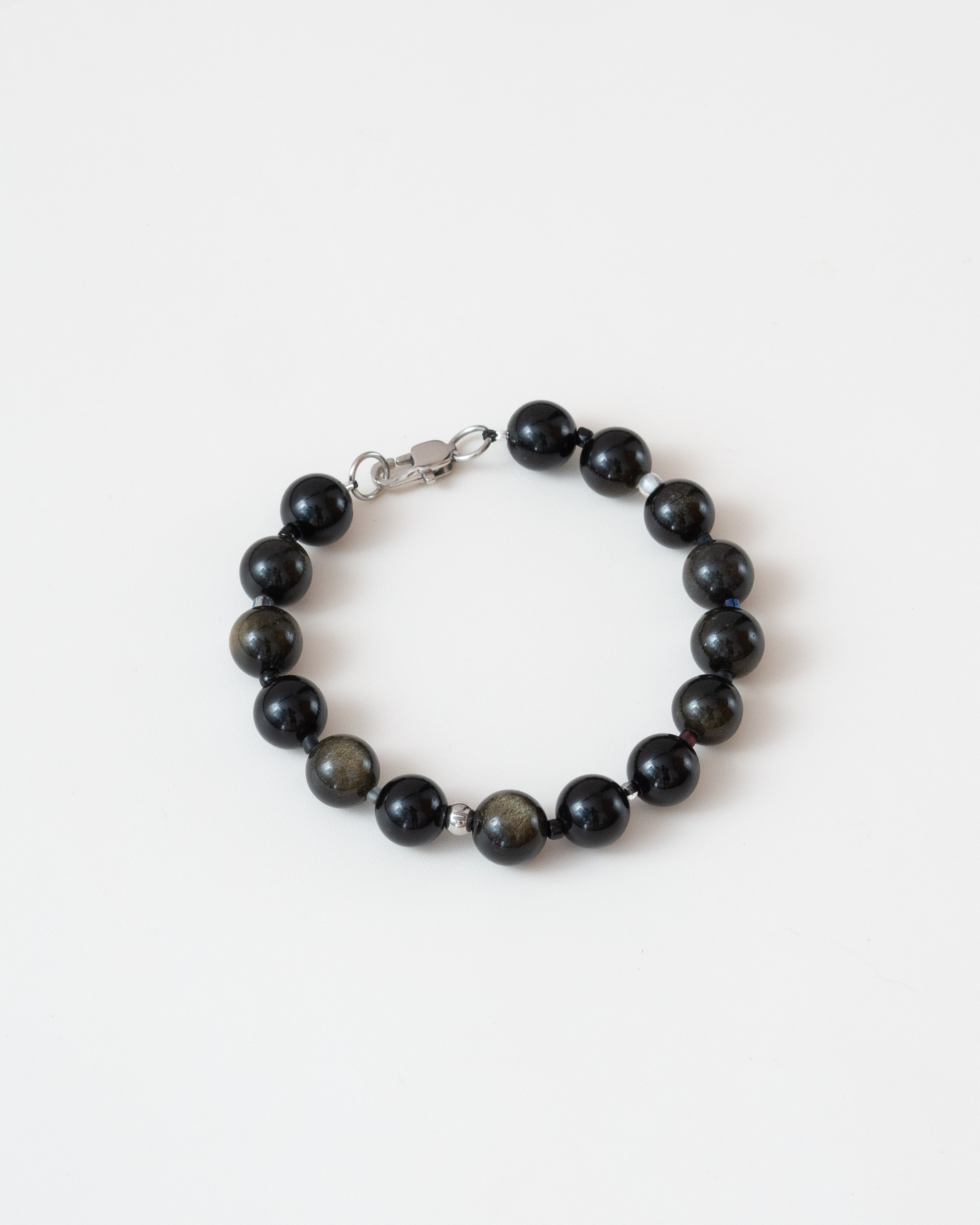 Vanta Grand Obsidian Beaded Bracelet