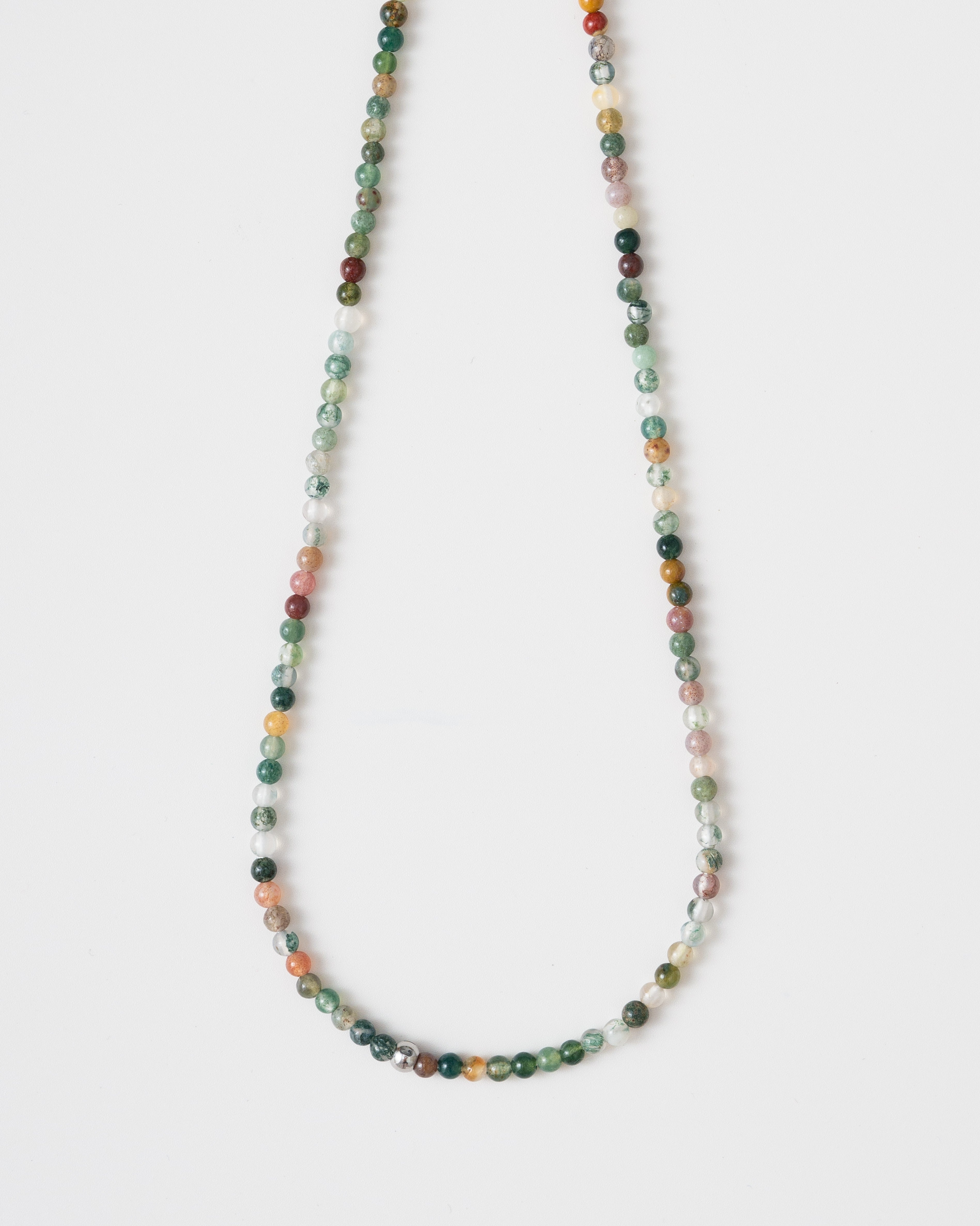 Hona Indian Agate Beaded Necklace
