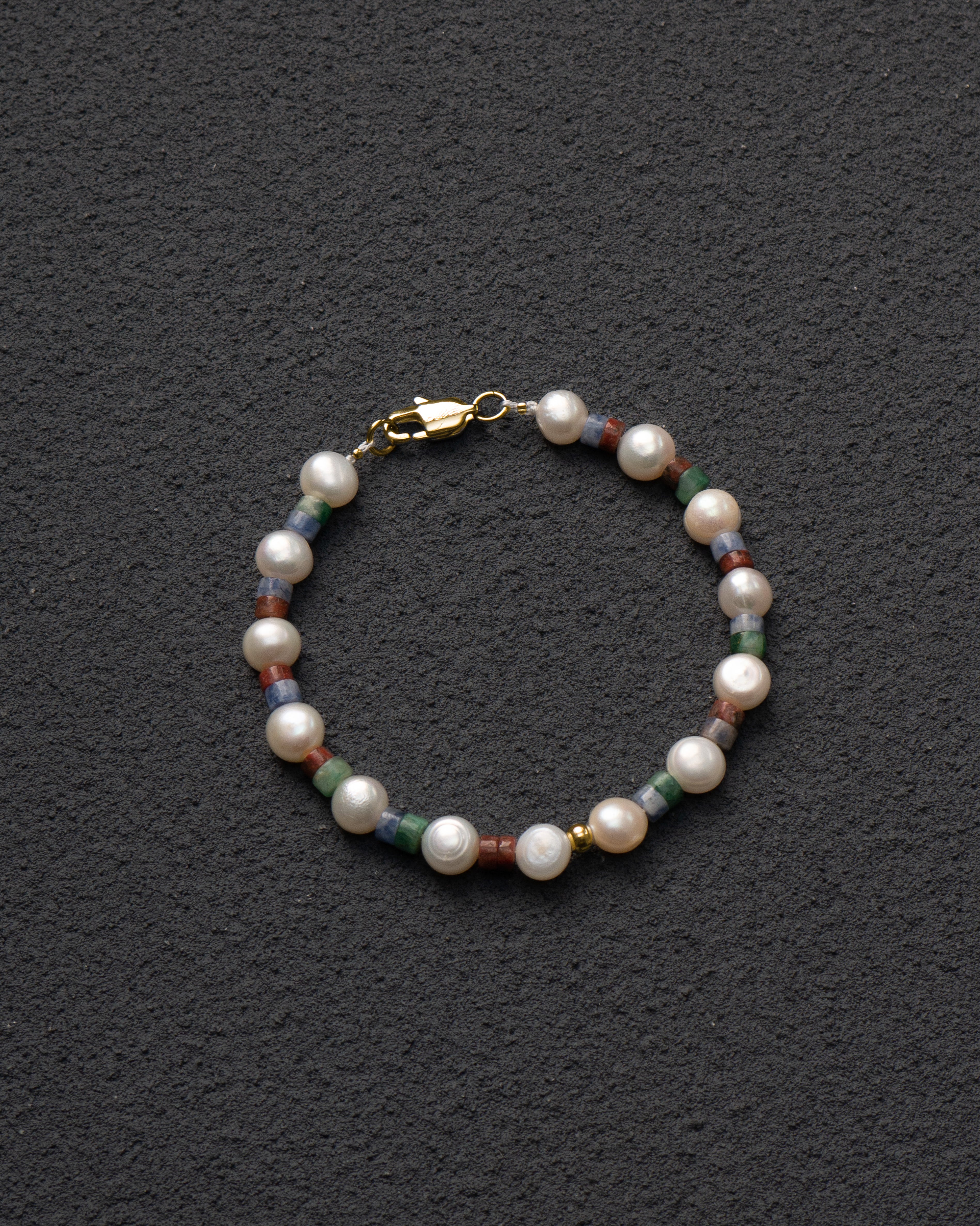 Roca Multistone Beaded Pearl Bracelet