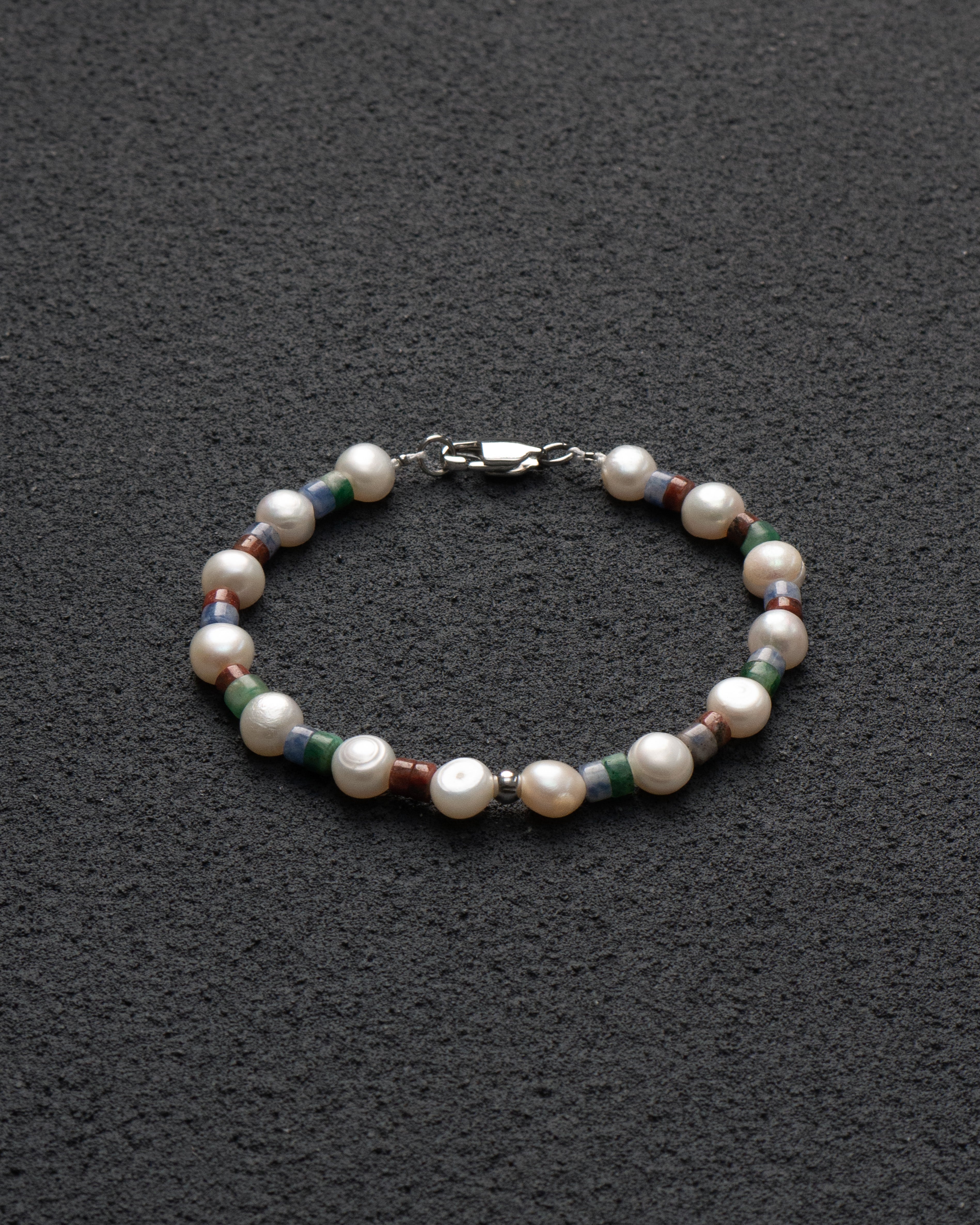Roca Multistone Beaded Pearl Bracelet