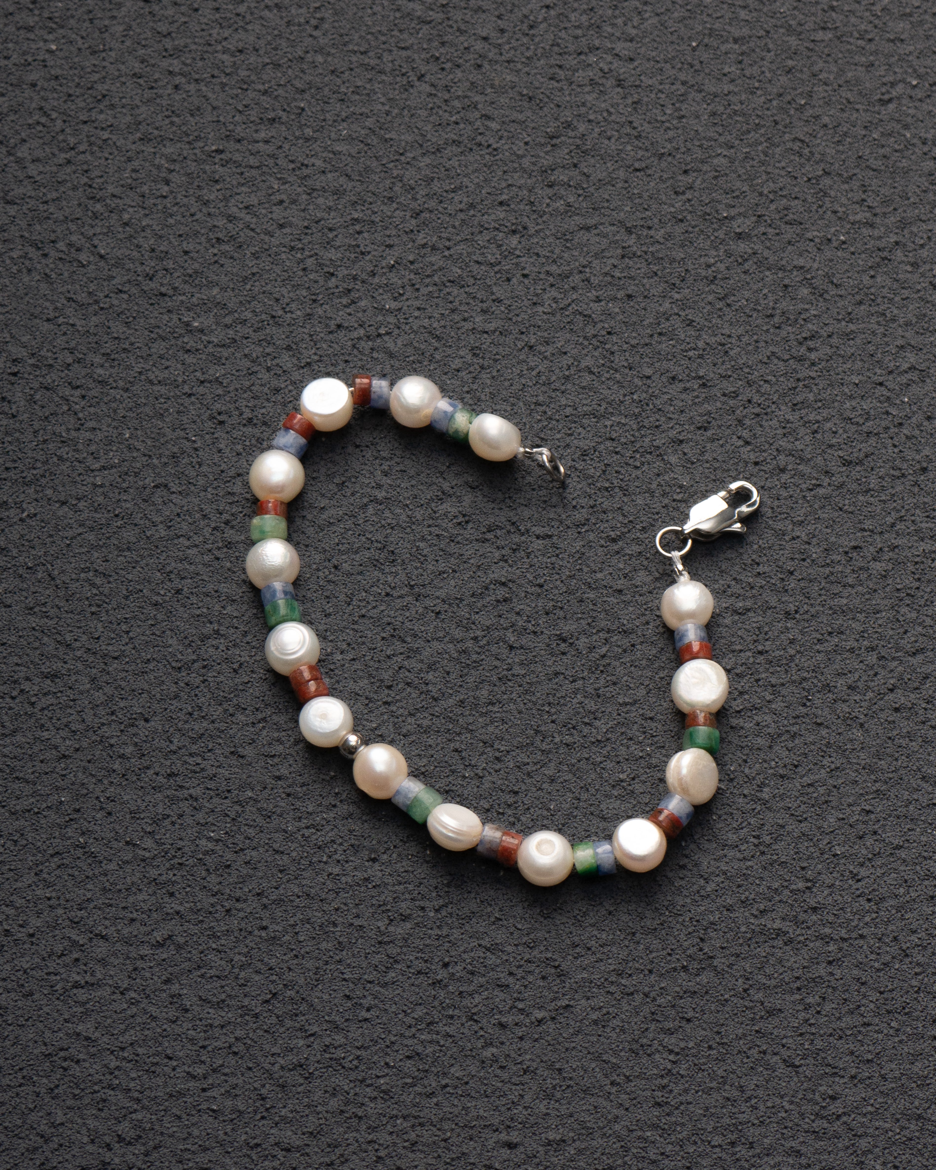 Roca Multistone Beaded Pearl Bracelet