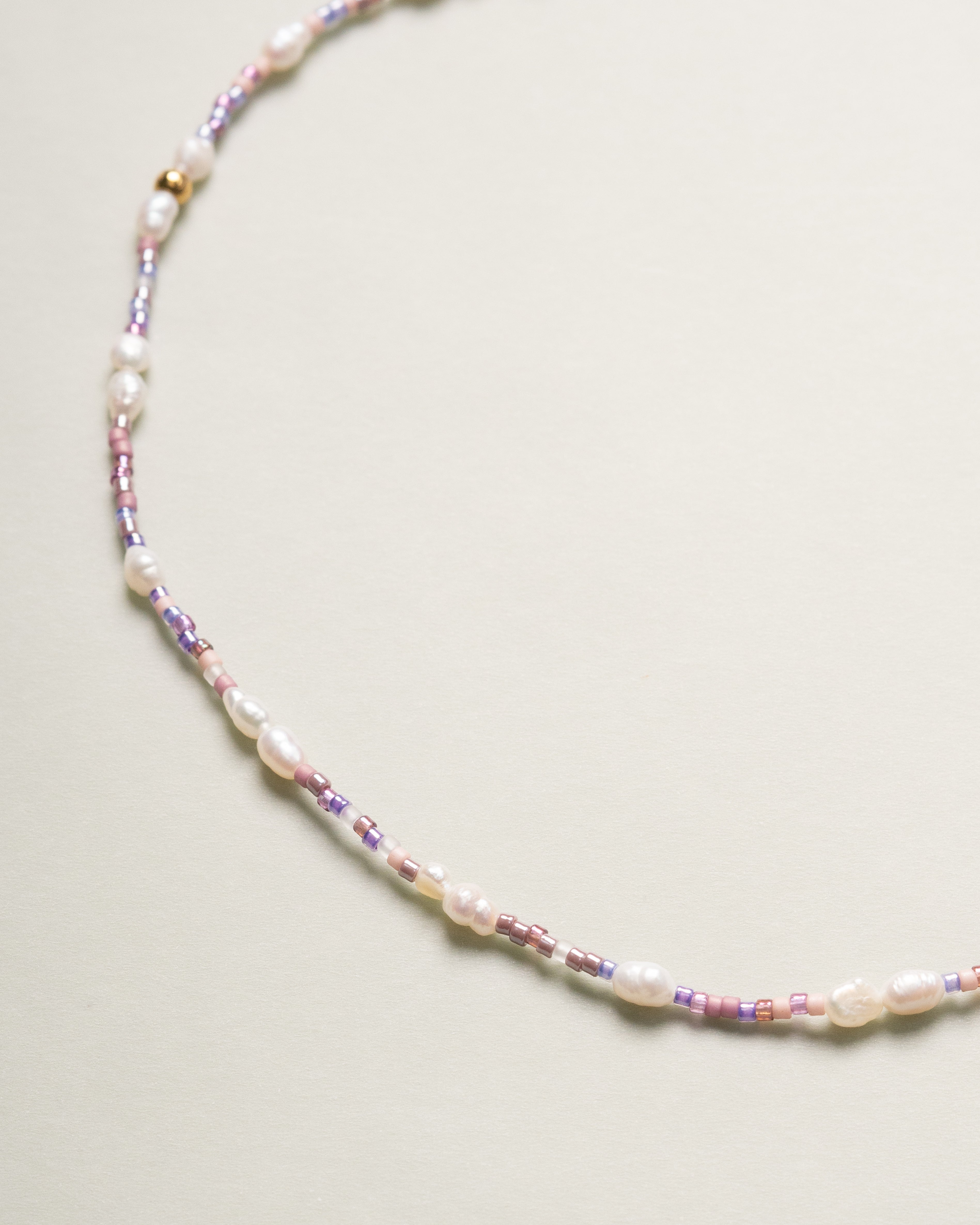 Mira Petite Mauve Pearl Necklace