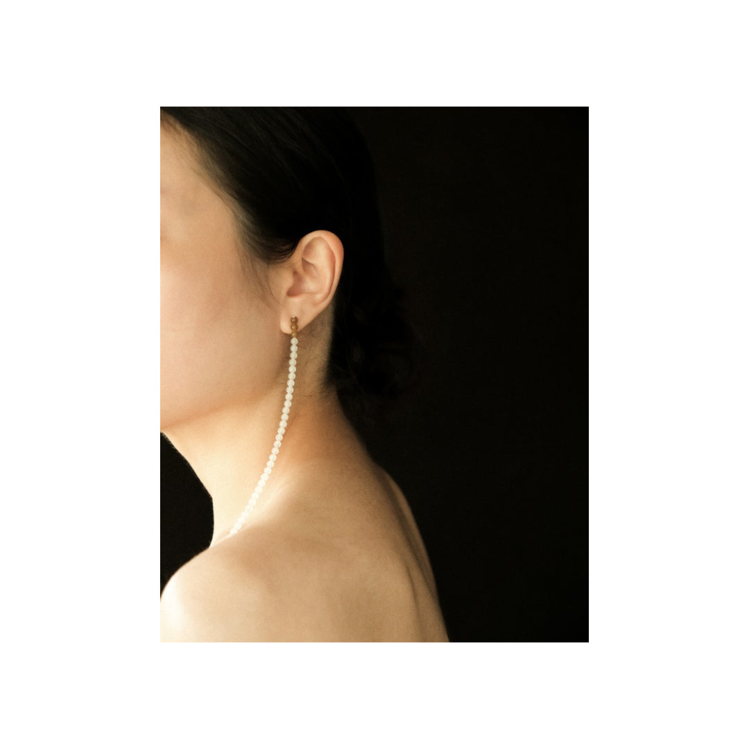 MYJN Antoinette Qiemo jade earrings, worn