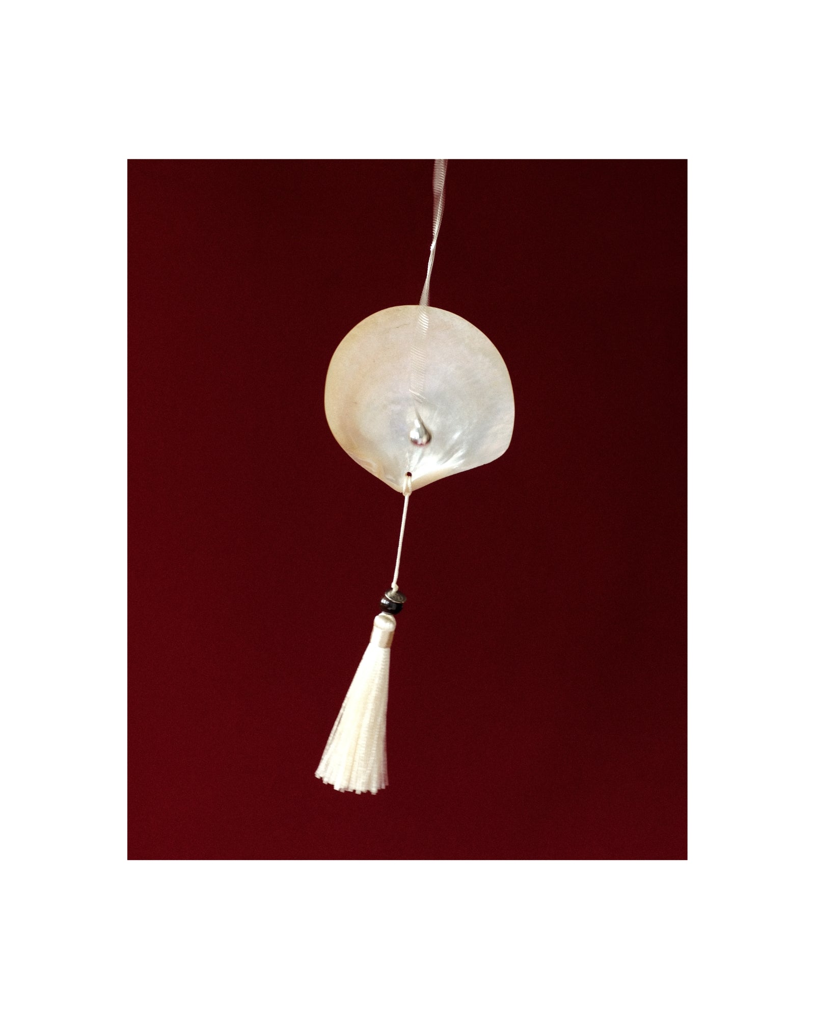 Elysian Silk Tassel Pearl Shell Dish