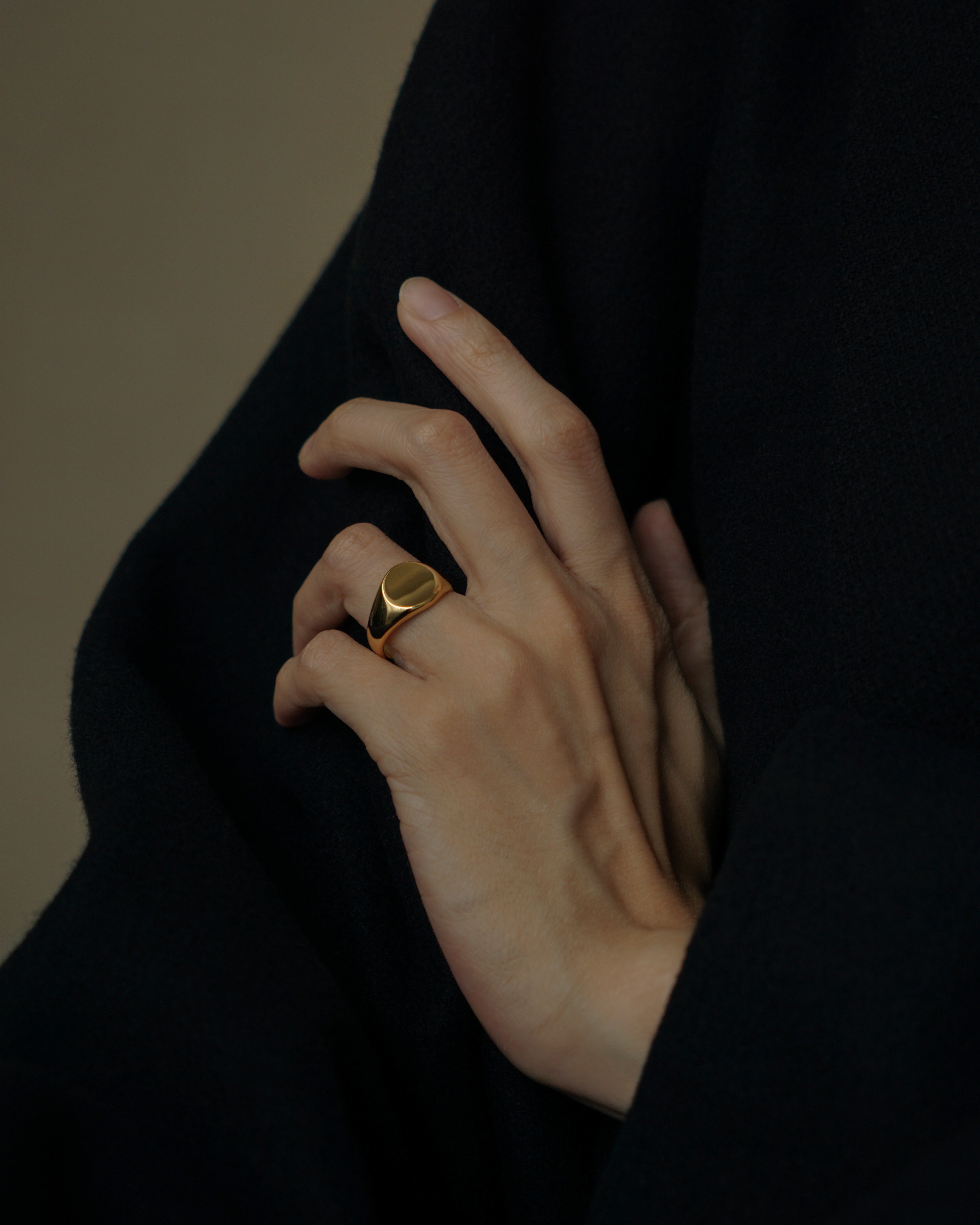 Paule Curve Signet Ring