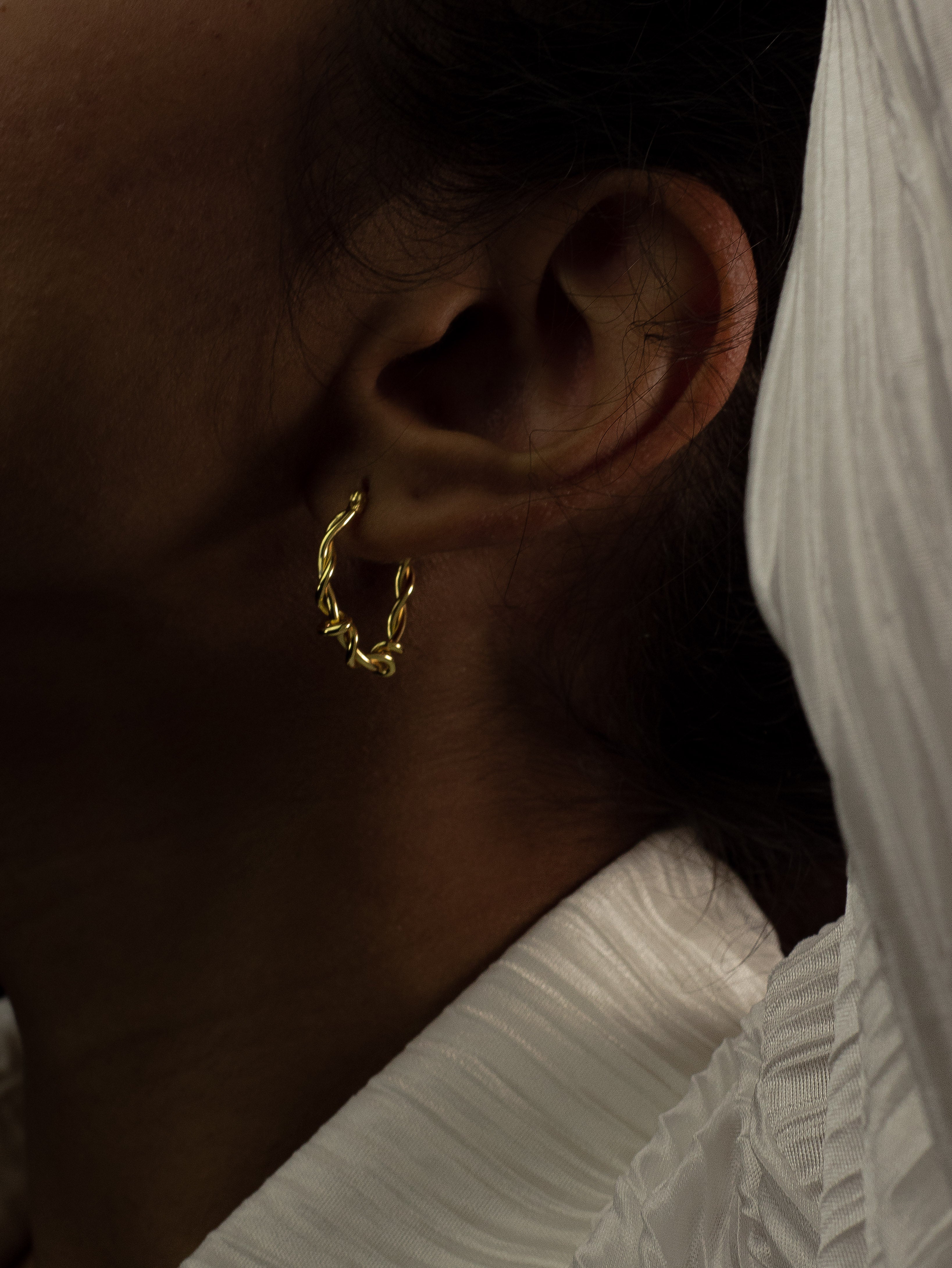 Ooak Twisted Hoop Earrings