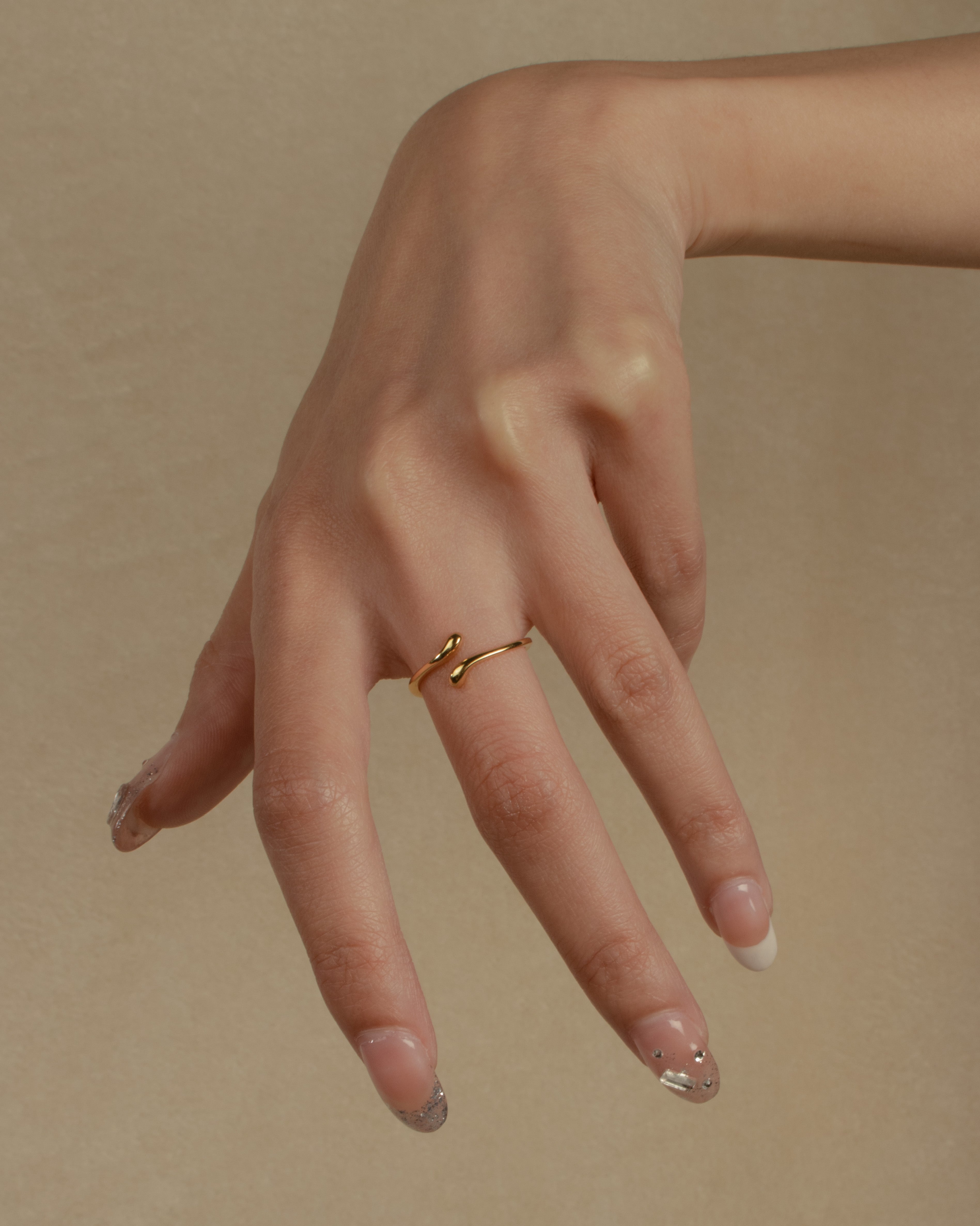 Serpe Twisted Edge Open Ring