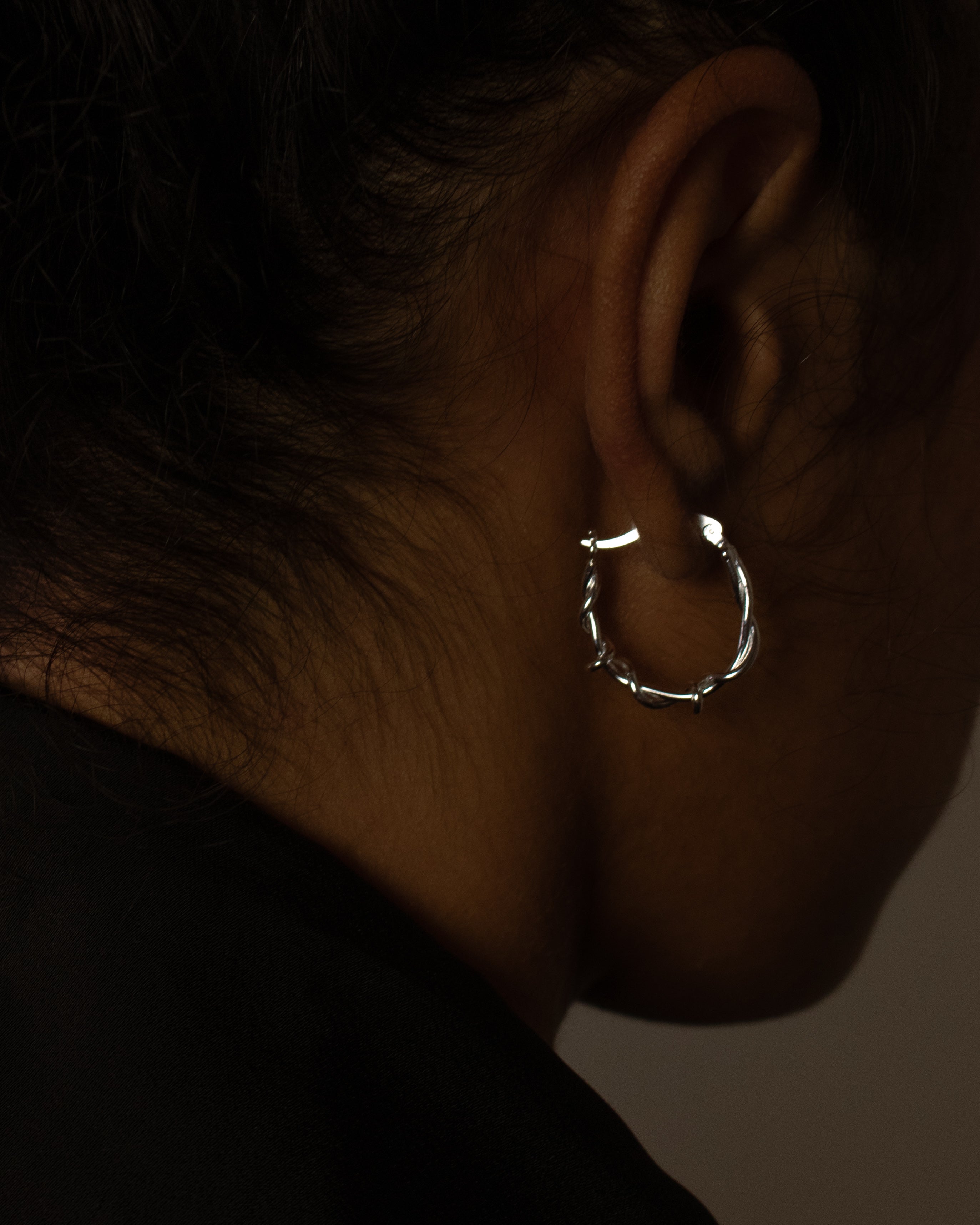 Ooak Twisted Hoop Earrings