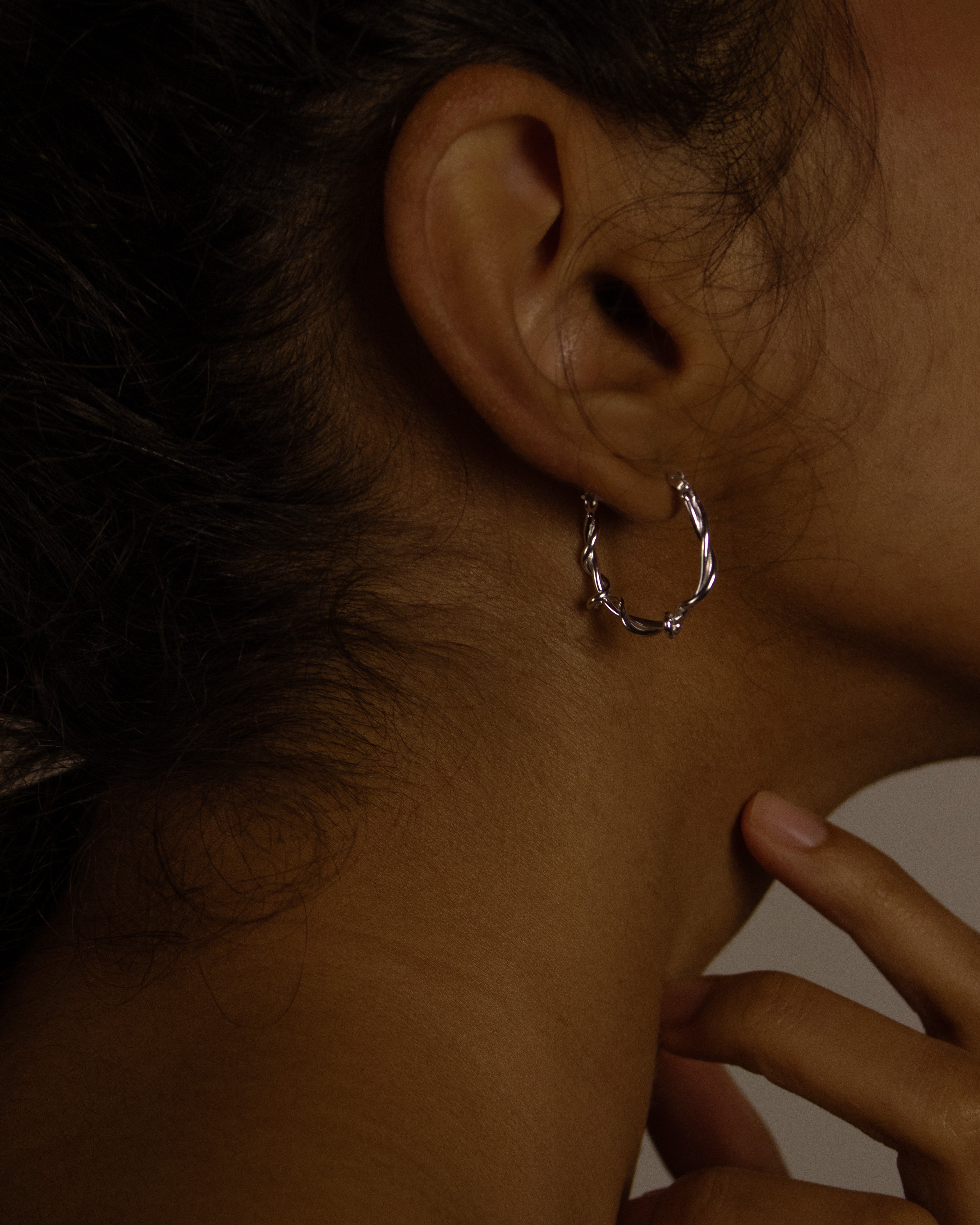 Ooak Twisted Hoop Earrings