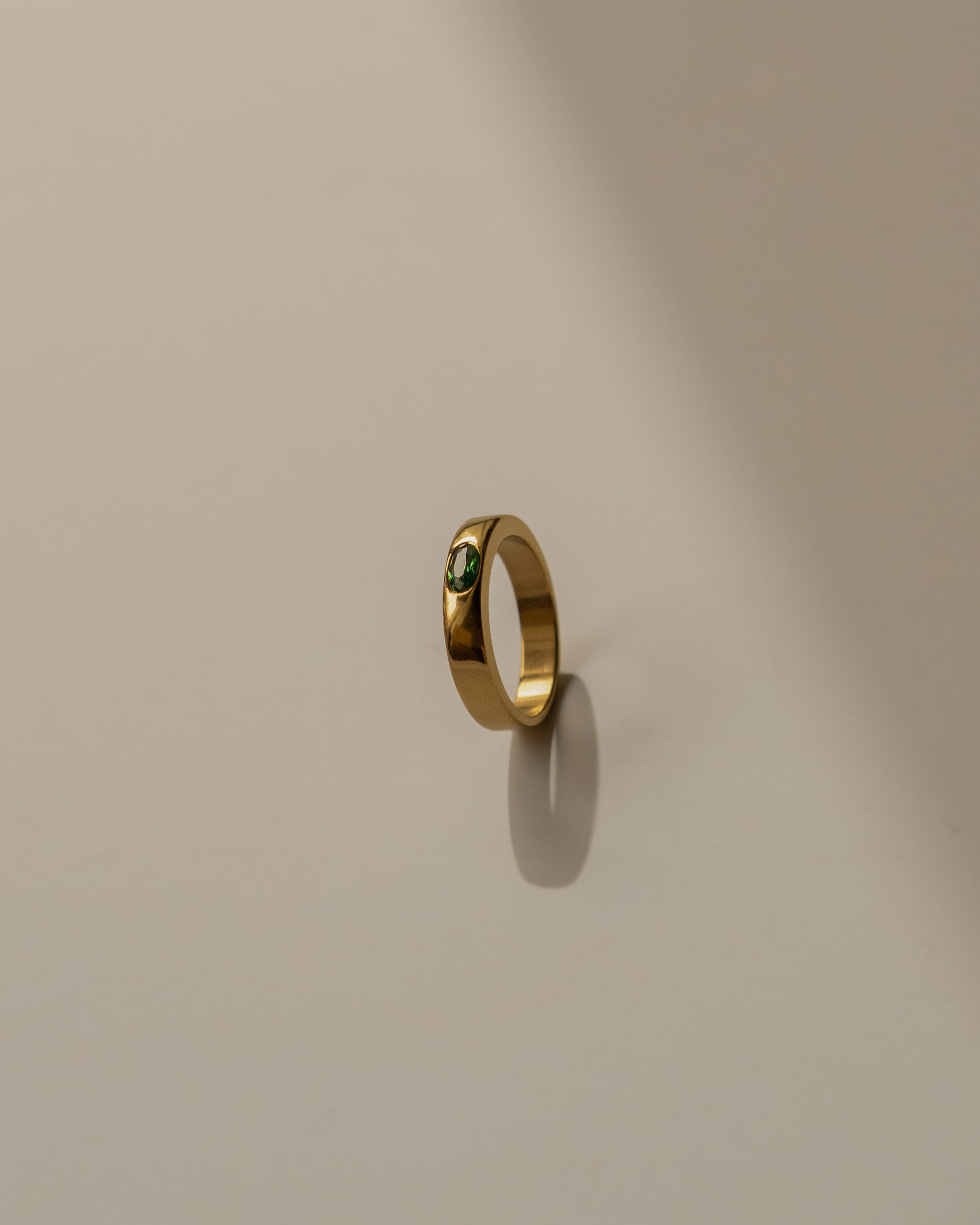 Claire Oval Peridot Green Band Ring