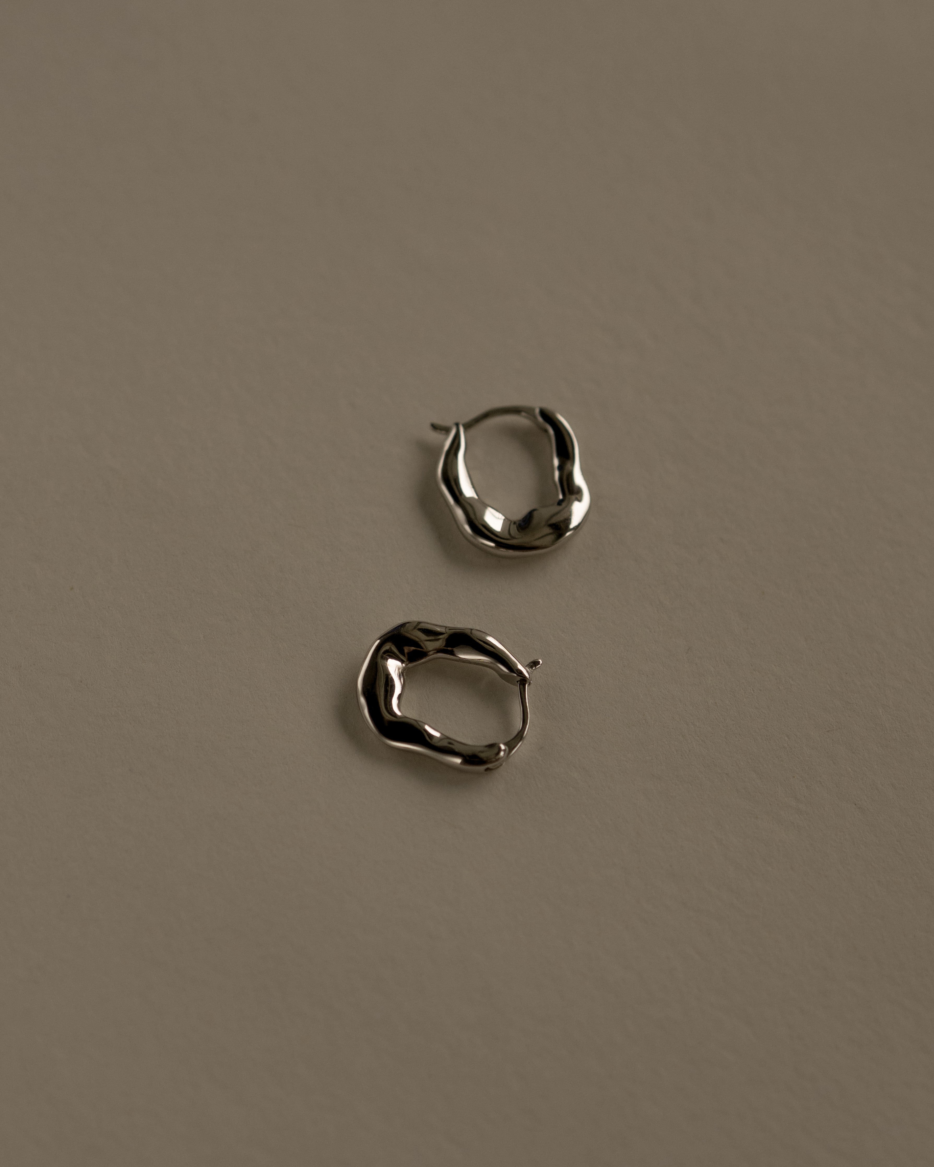 Una Flat Irregular Hoop Earrings