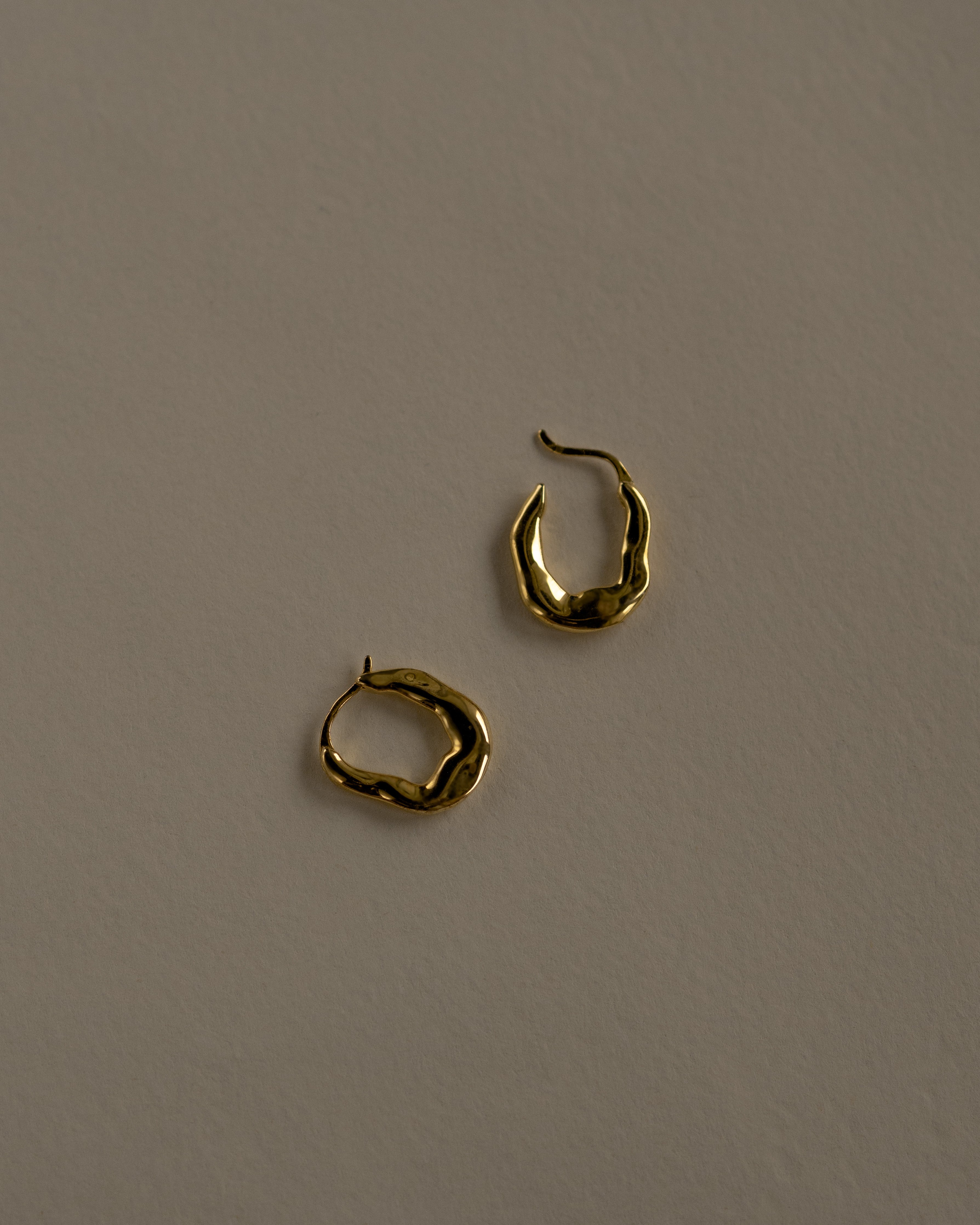 Una Flat Irregular Hoop Earrings