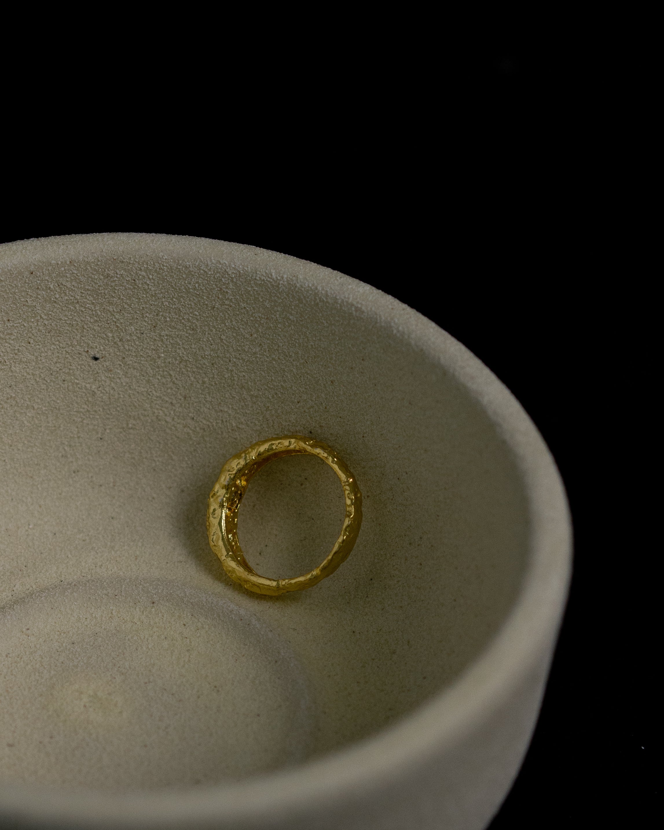 Trixie Rustic Hammered Diamond Ring