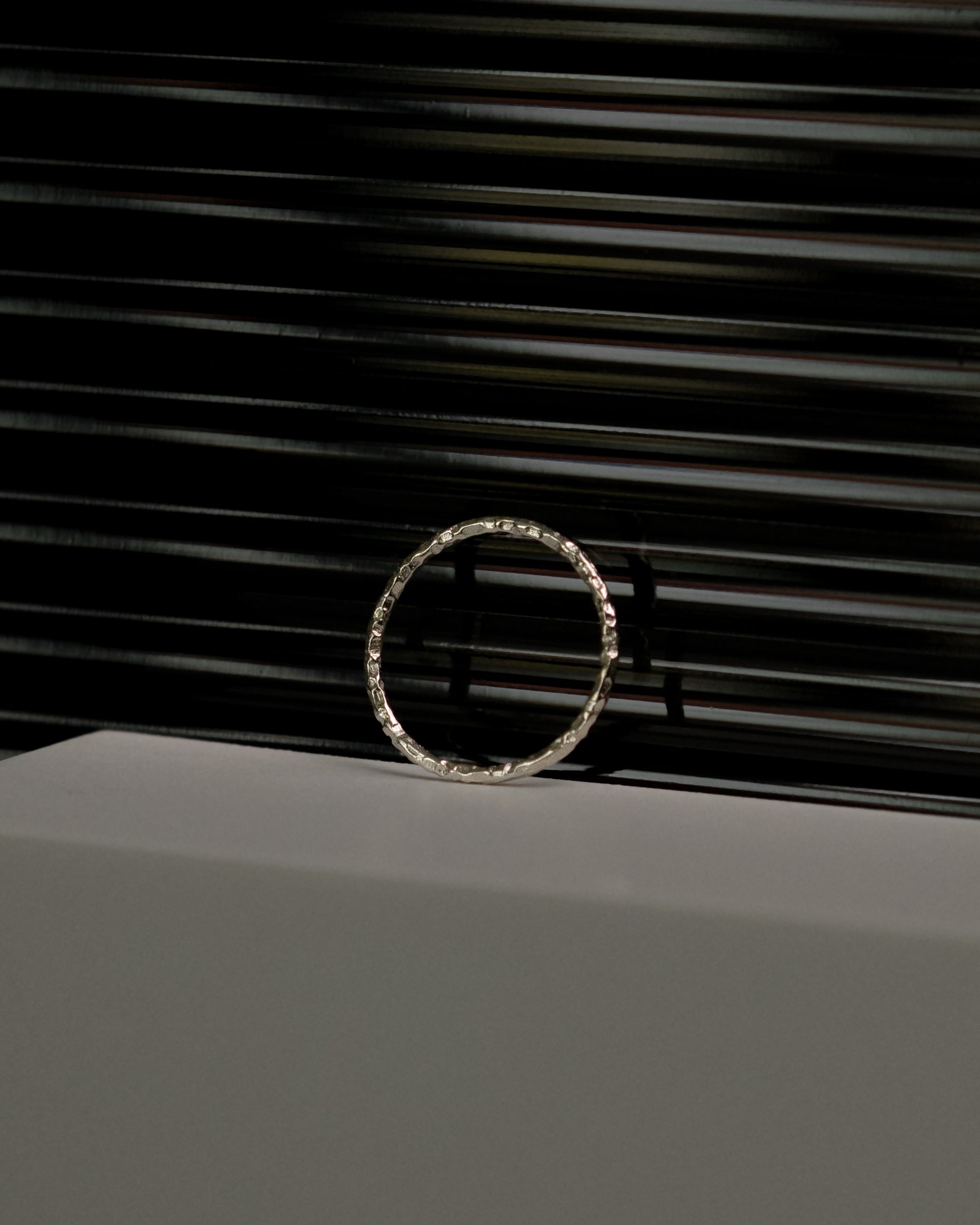 Bria Thin Hammered Band Ring