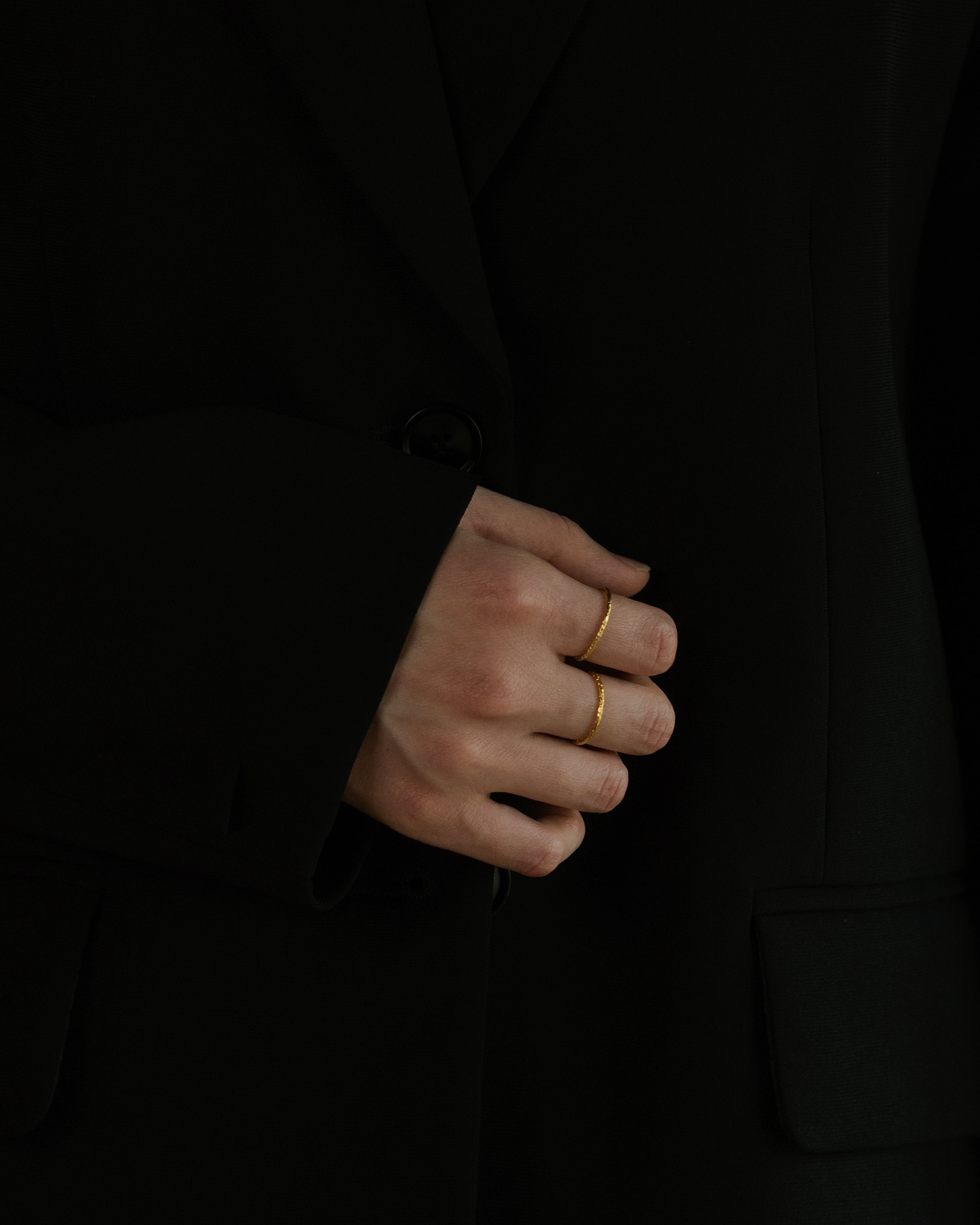 Bria Thin Hammered Band Ring