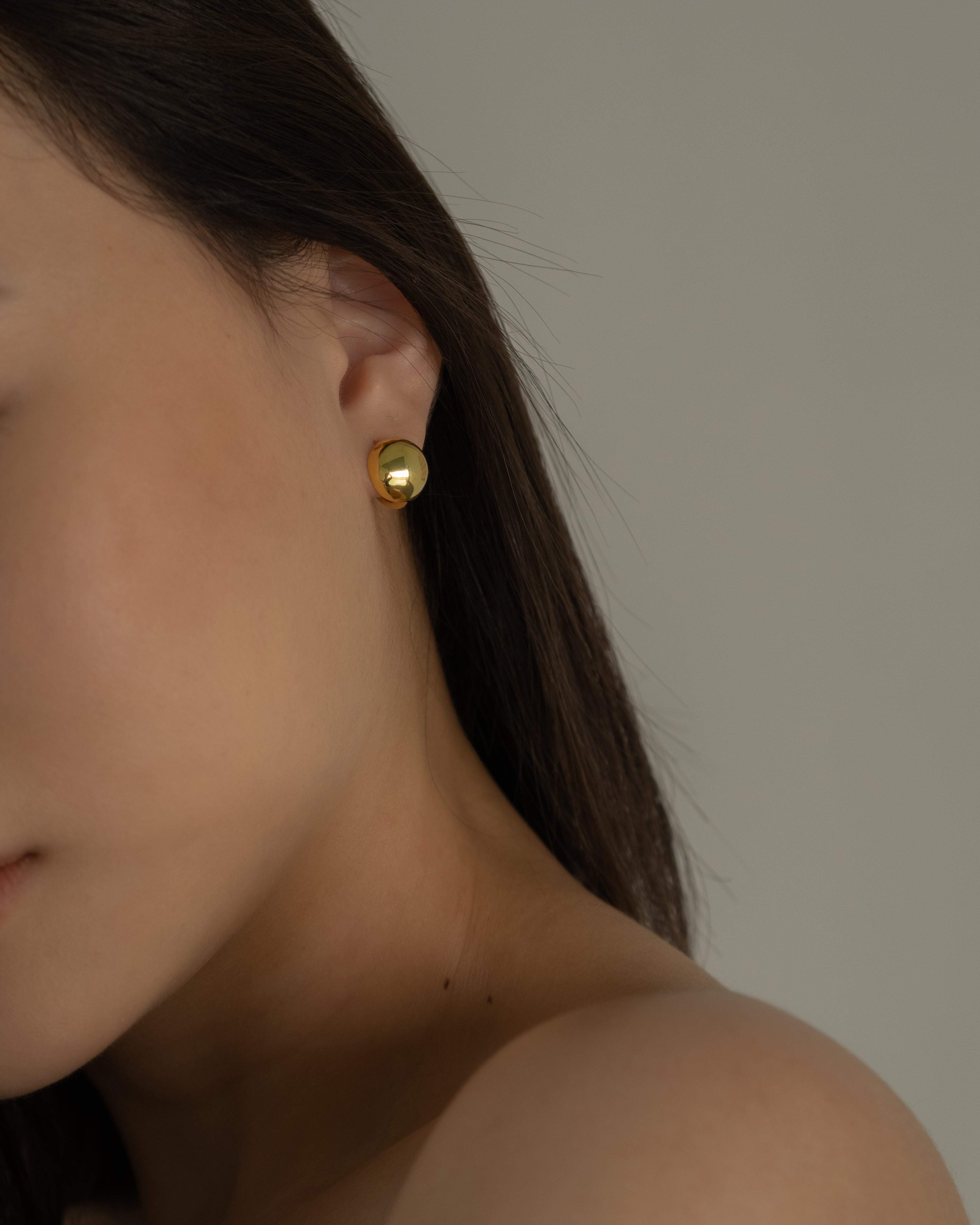 Petite Giro Dome Ball Hoop Earrings
