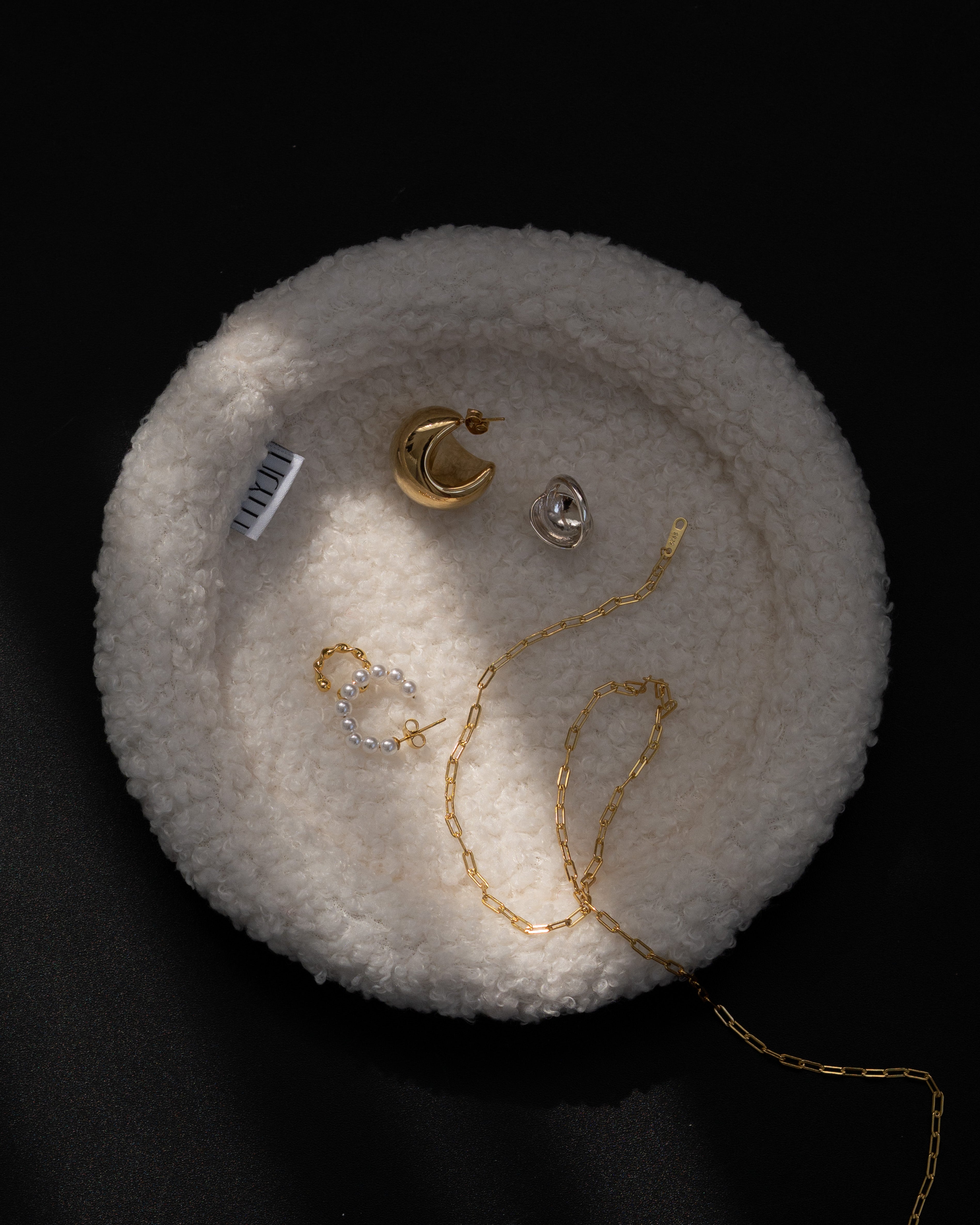 Alabaster Wool Jewelry Tray