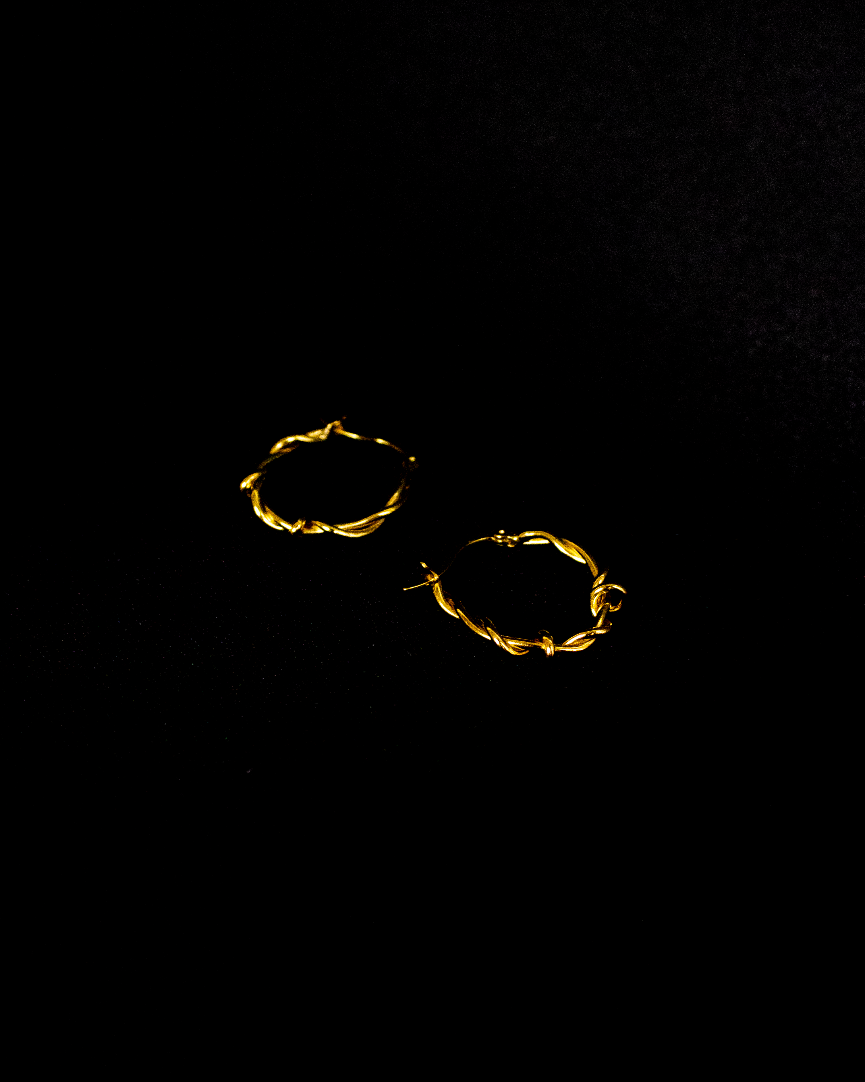 Ooak Twisted Hoop Earrings