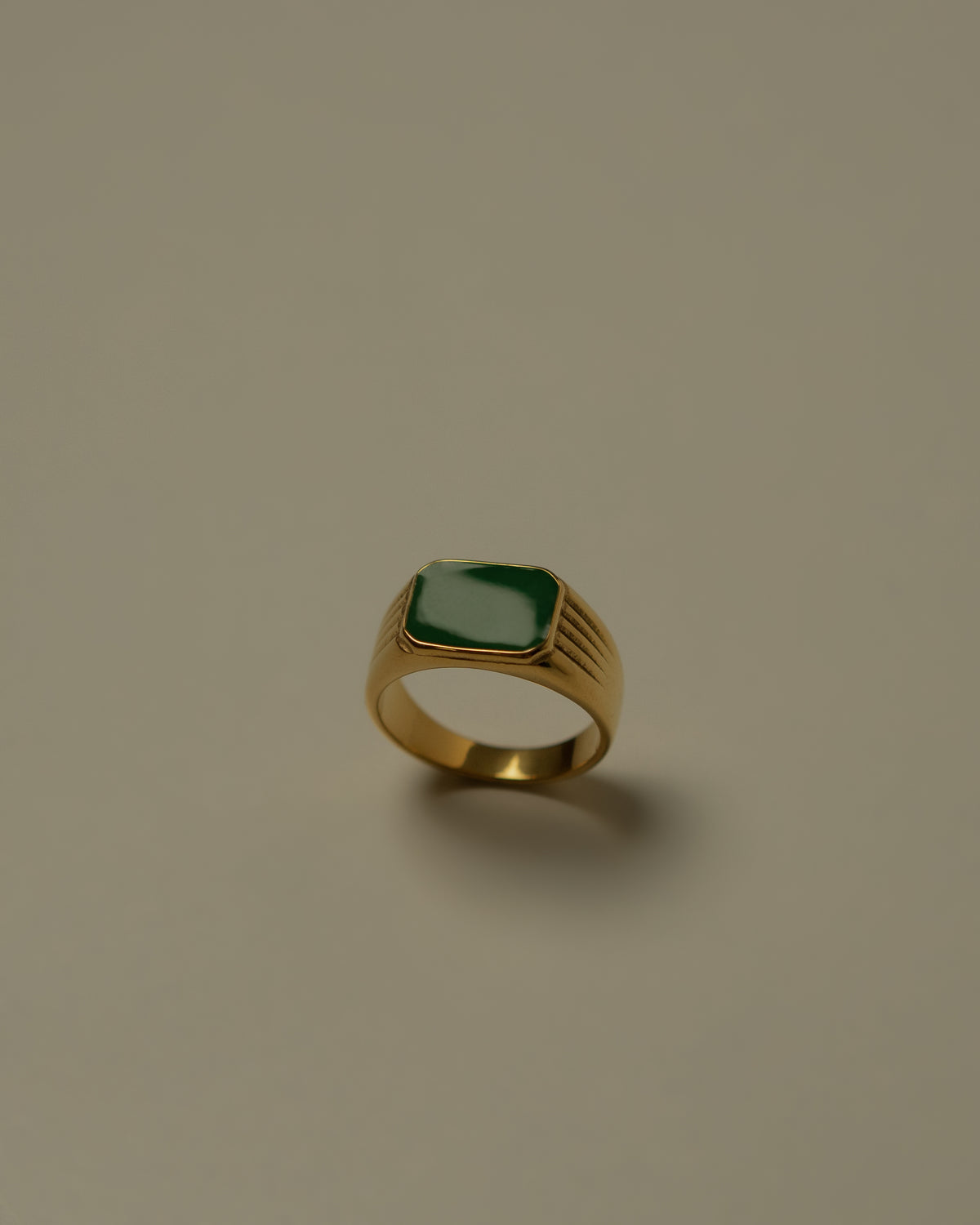 Giada Green Signet Ring