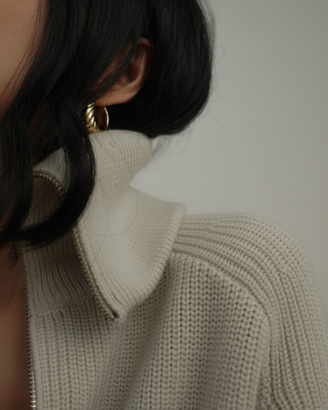 Zaila Croissant Bold Hoop Earrings