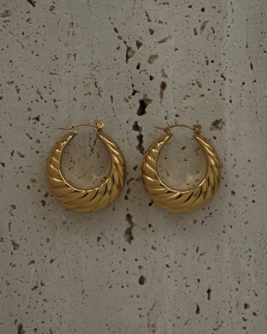 Zaila Croissant Bold Hoop Earrings