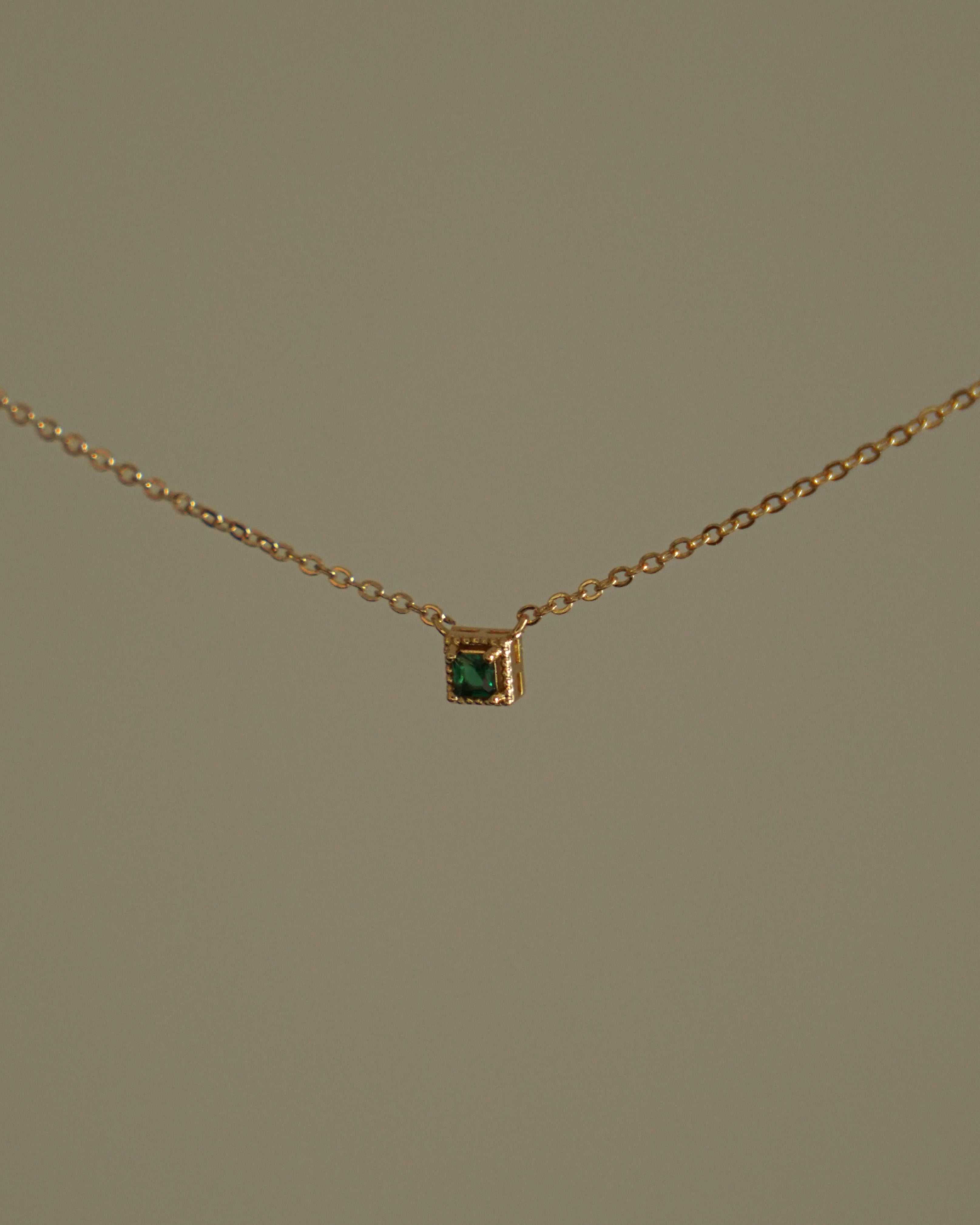 Tessa Square Diamond Pendant Necklace
