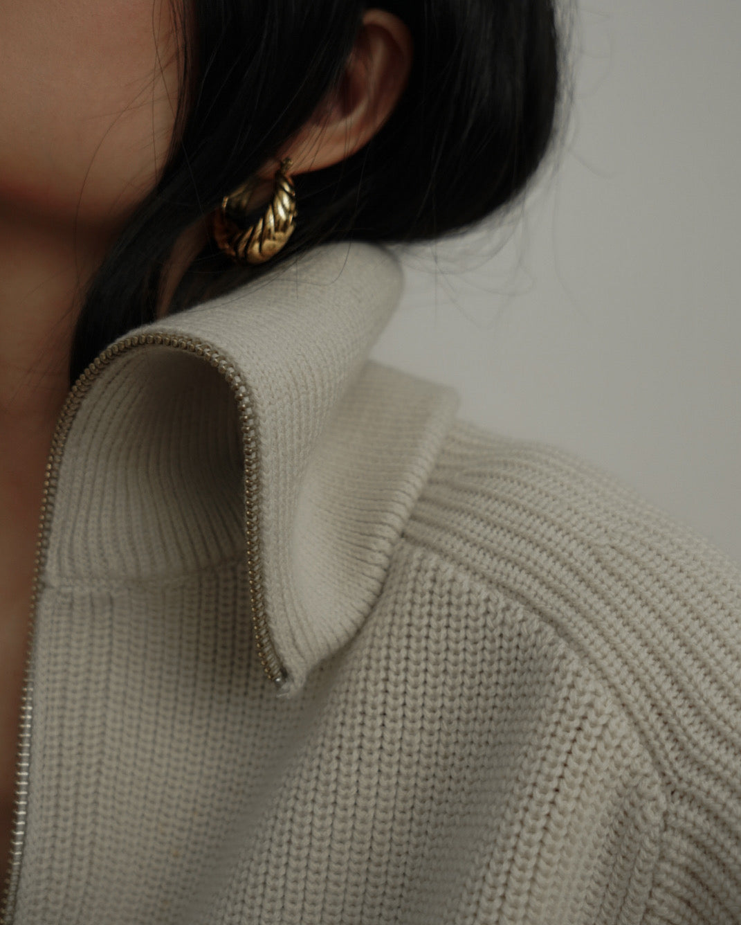 Zaila Croissant Bold Hoop Earrings