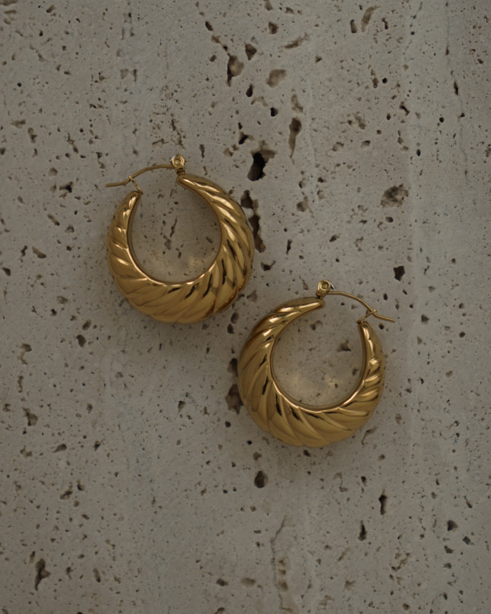 Zaila Croissant Bold Hoop Earrings