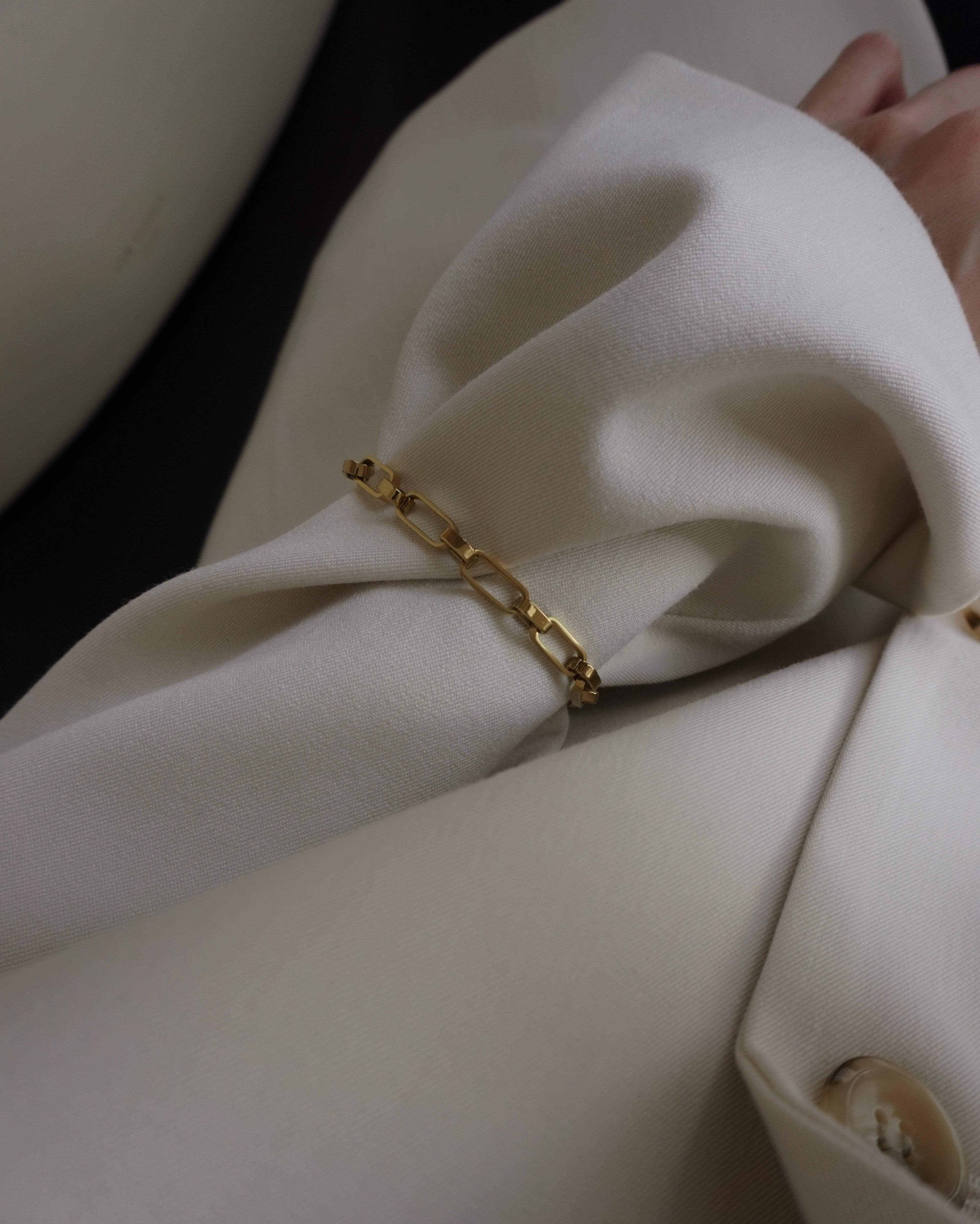 MYJN Bracelets 18K Gold Stainless Steel Kana Bold Chain Bracelet