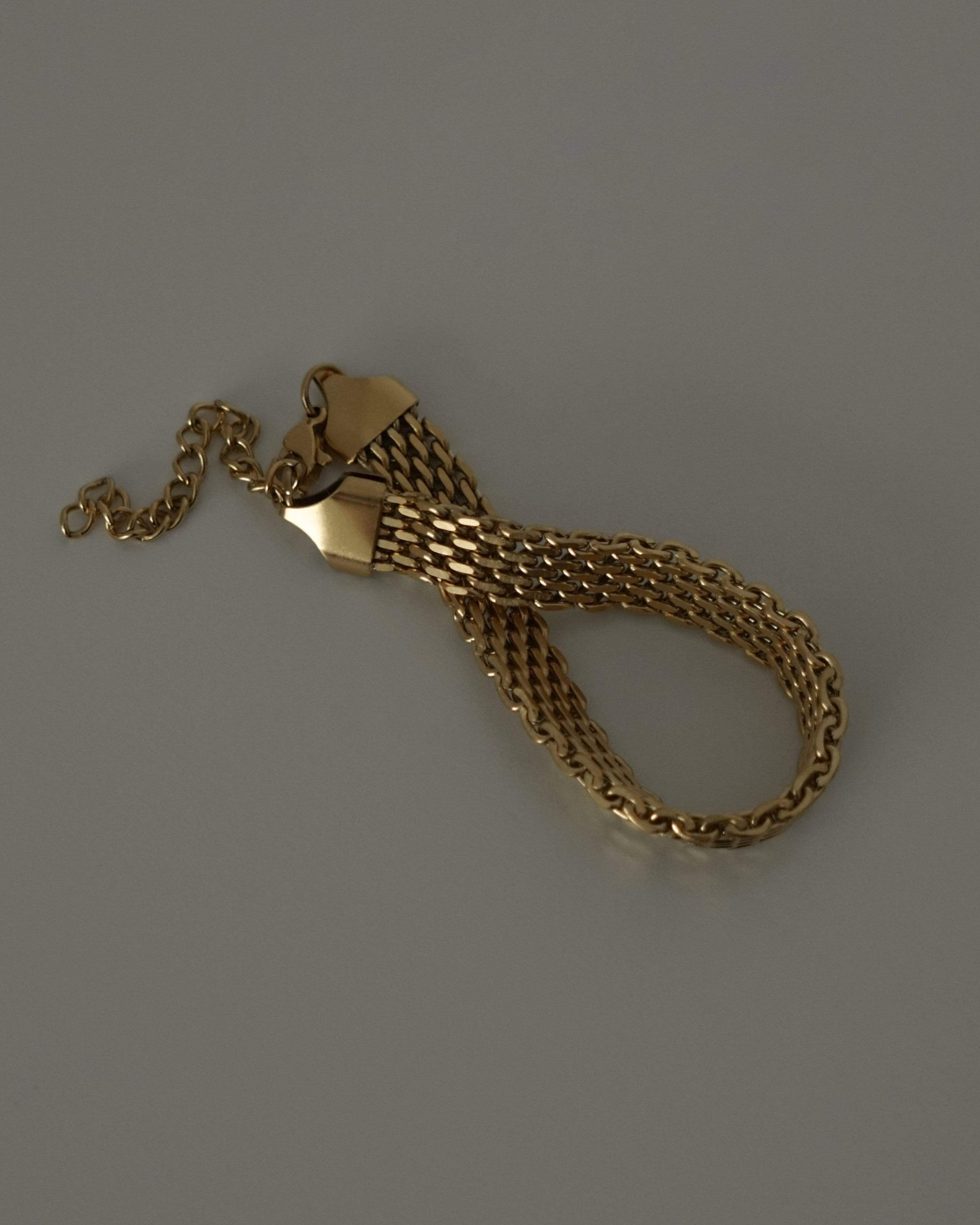 MYJN Bracelets 18K Gold Stainless Steel Solene Flat Chain Bracelet