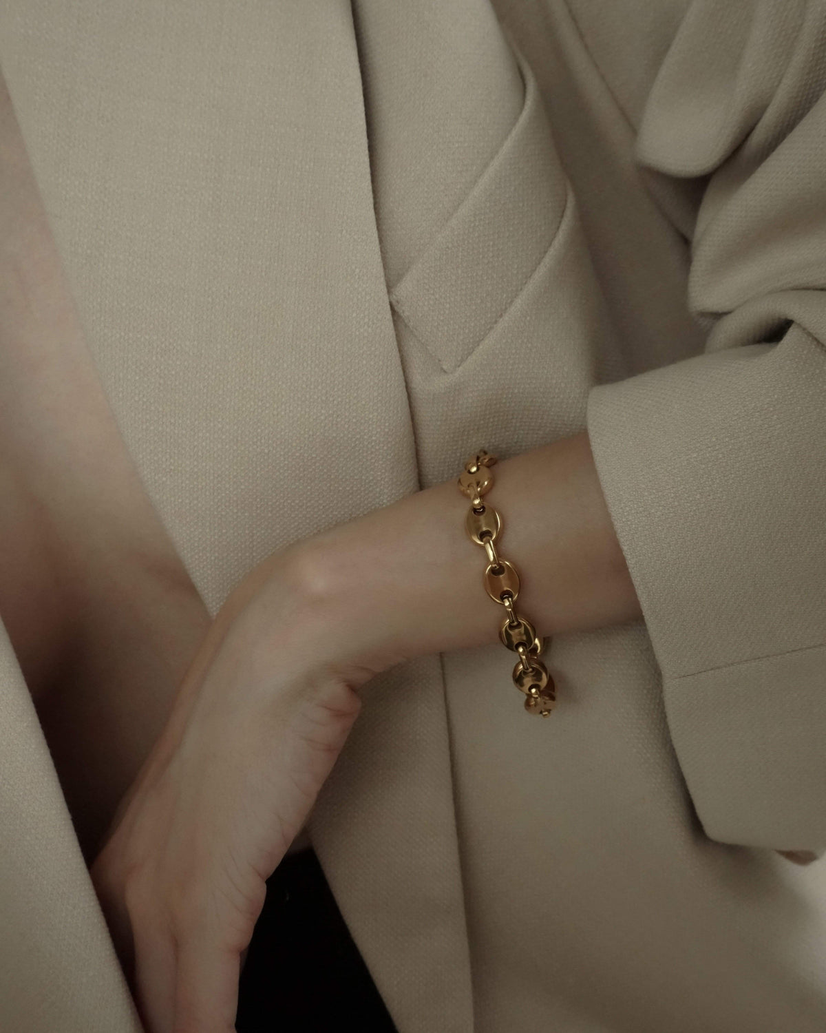 MYJN Bracelets 18K Gold Stainless Steel Ylva Bold Chain Bracelet