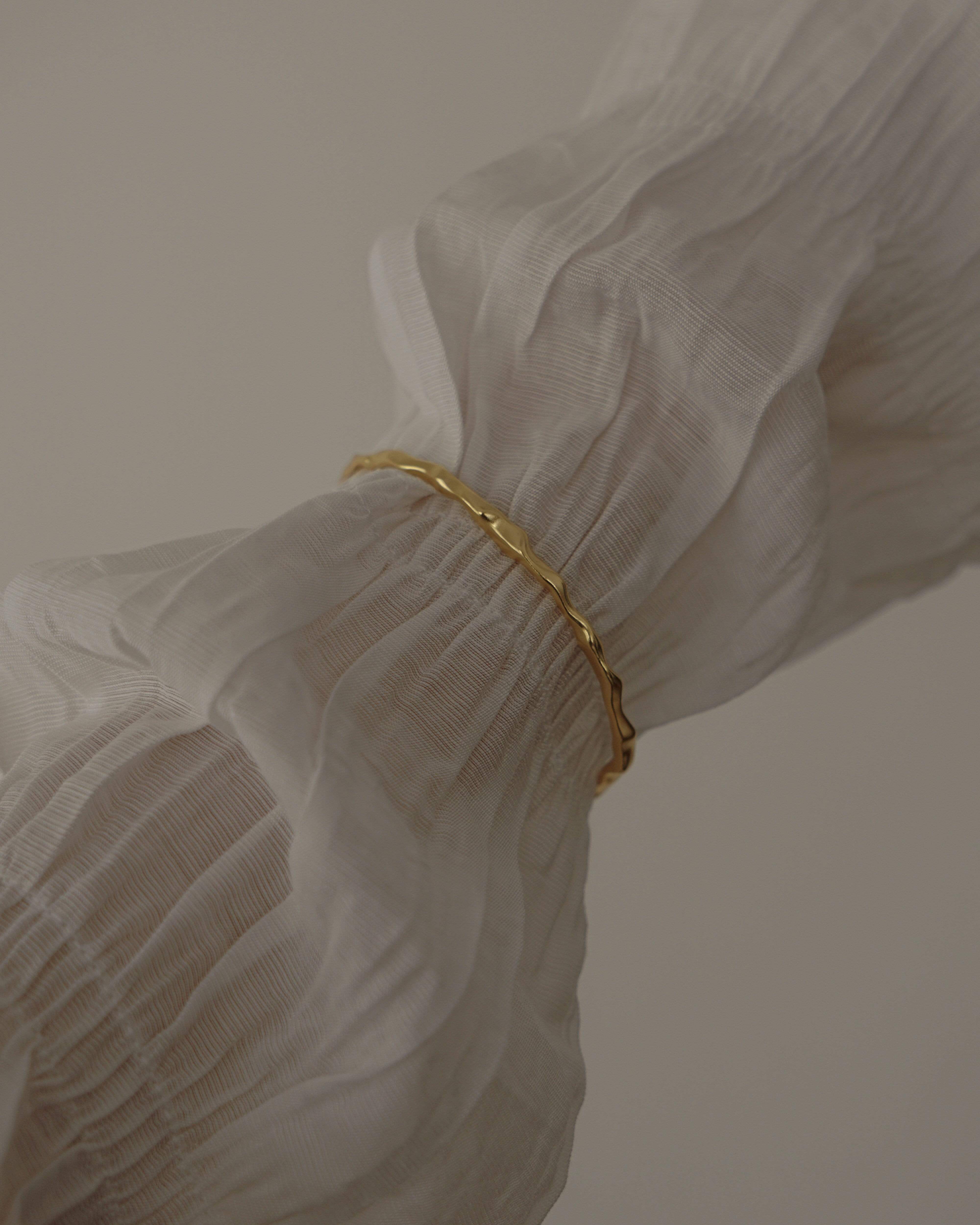 MYJN Bracelets Gold Vermeil Garcia Cuff Bangle