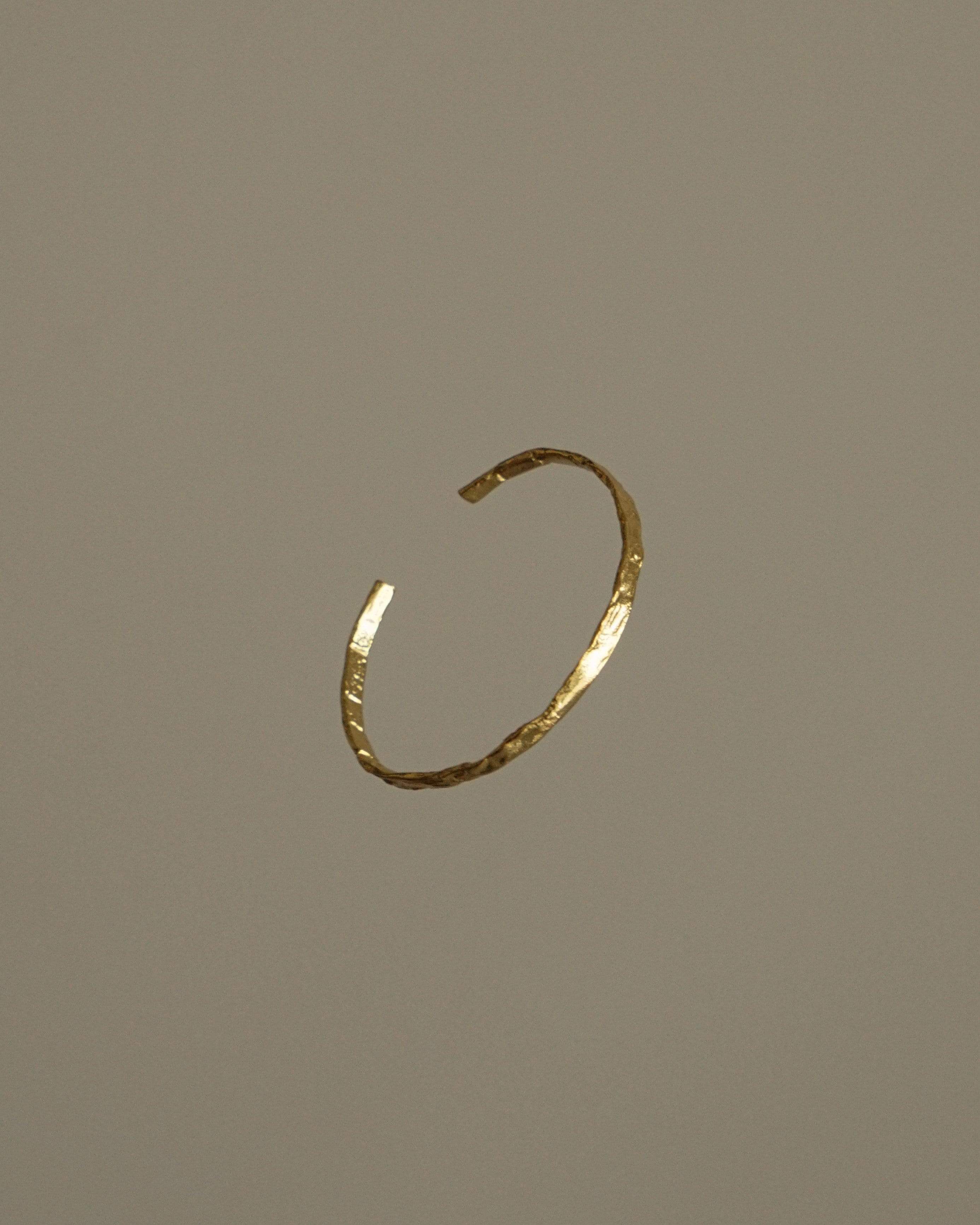 MYJN Bracelets Gold Vermeil Marissa Hammered Cuff Bangle