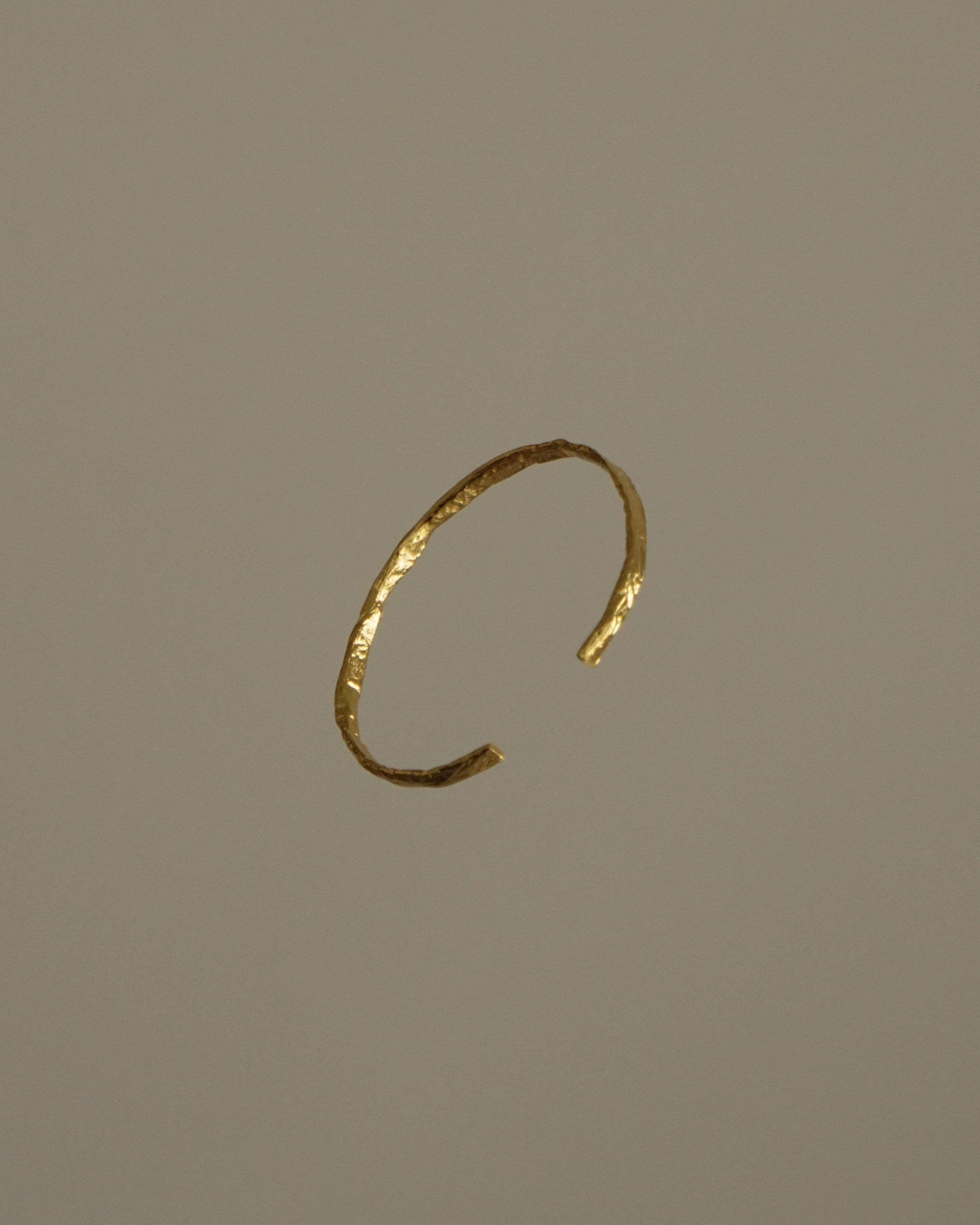 MYJN Bracelets Gold Vermeil Marissa Hammered Cuff Bangle