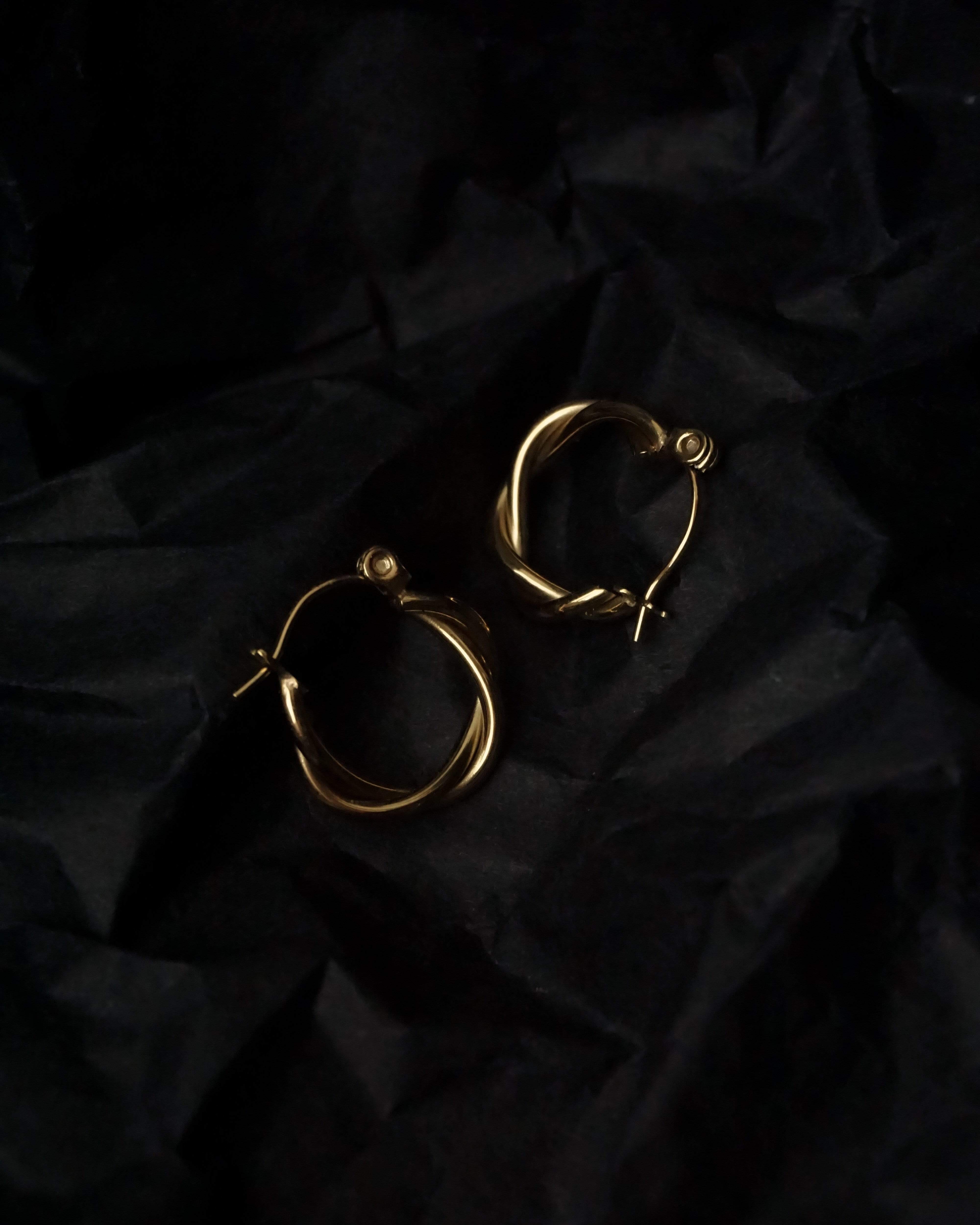 MYJN Earrings 18K Gold Stainless Steel Ollie Twisted Hoop Earrings