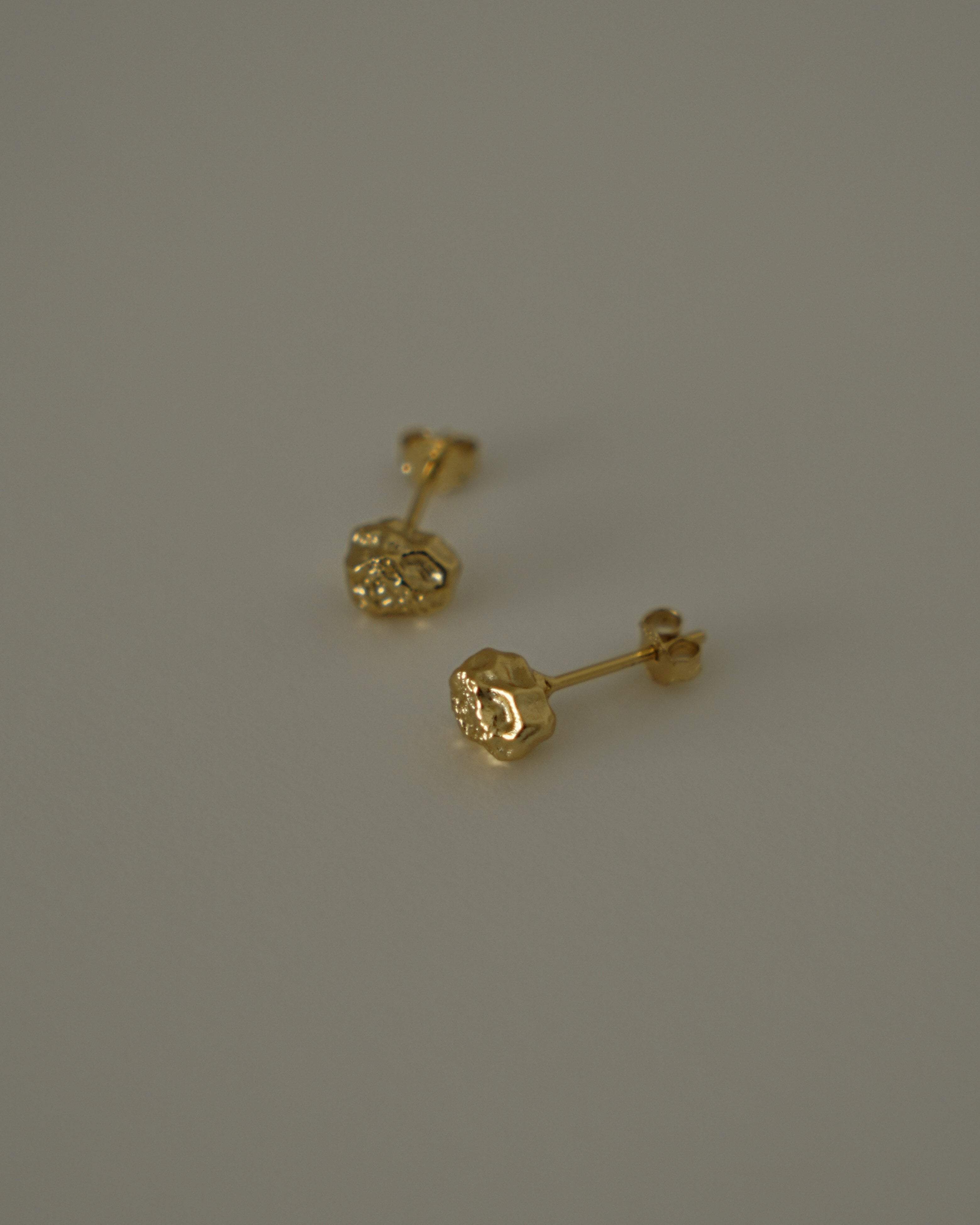 MYJN Earrings Gold Vermeil Aia Gold Nuggets Stud Earrings