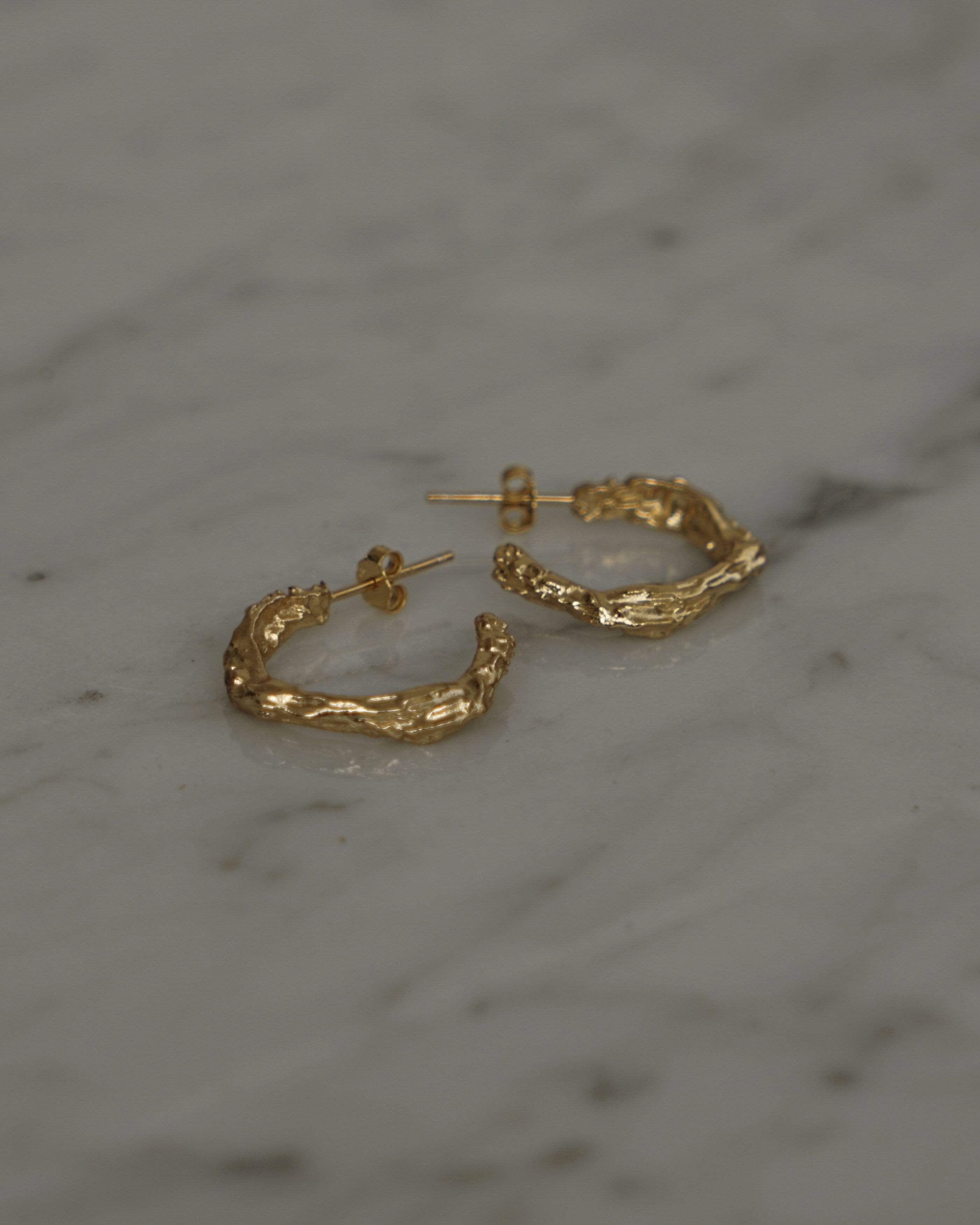 MYJN Earrings Inga Hammered Hoop Earrings