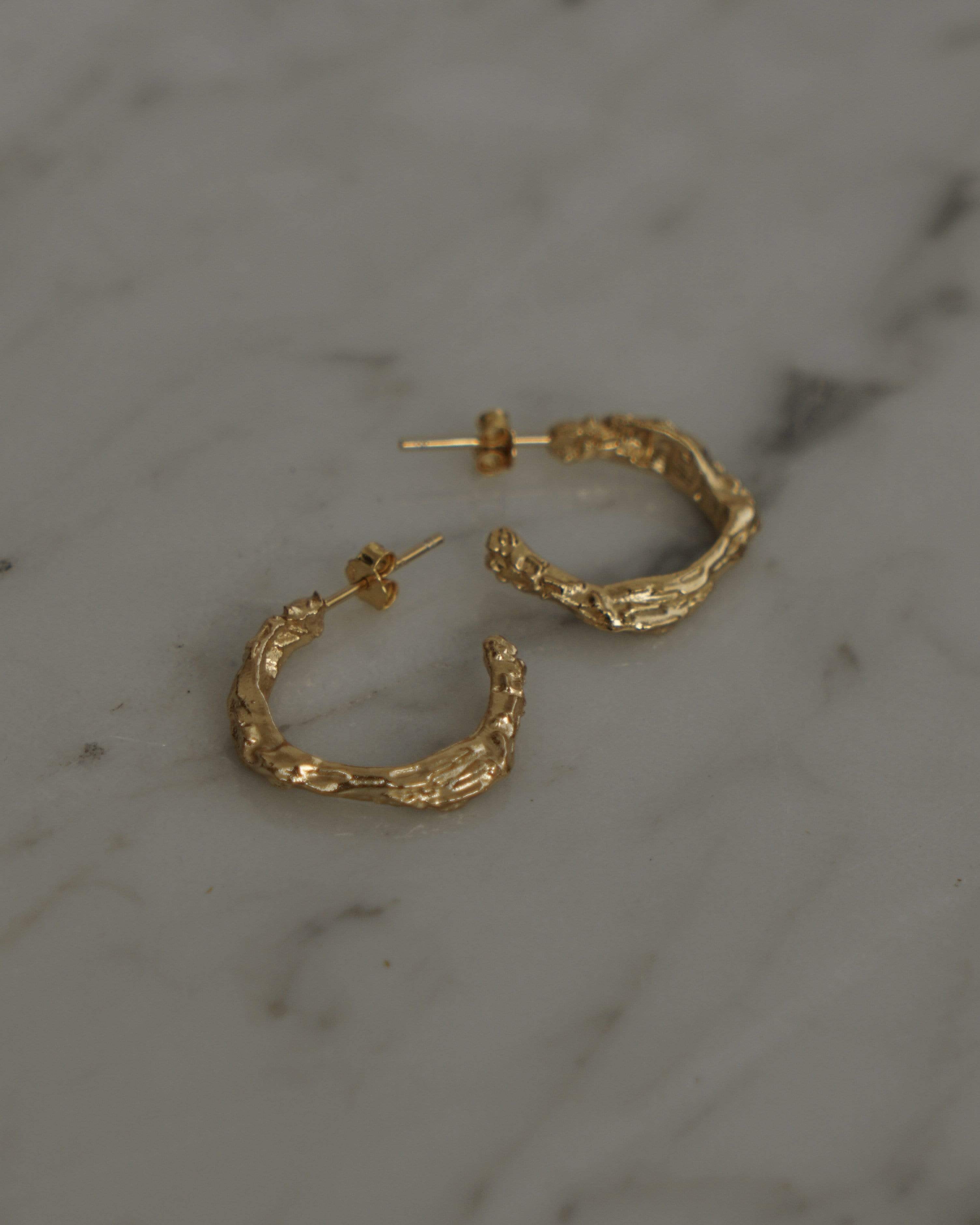 MYJN Earrings Inga Hammered Hoop Earrings