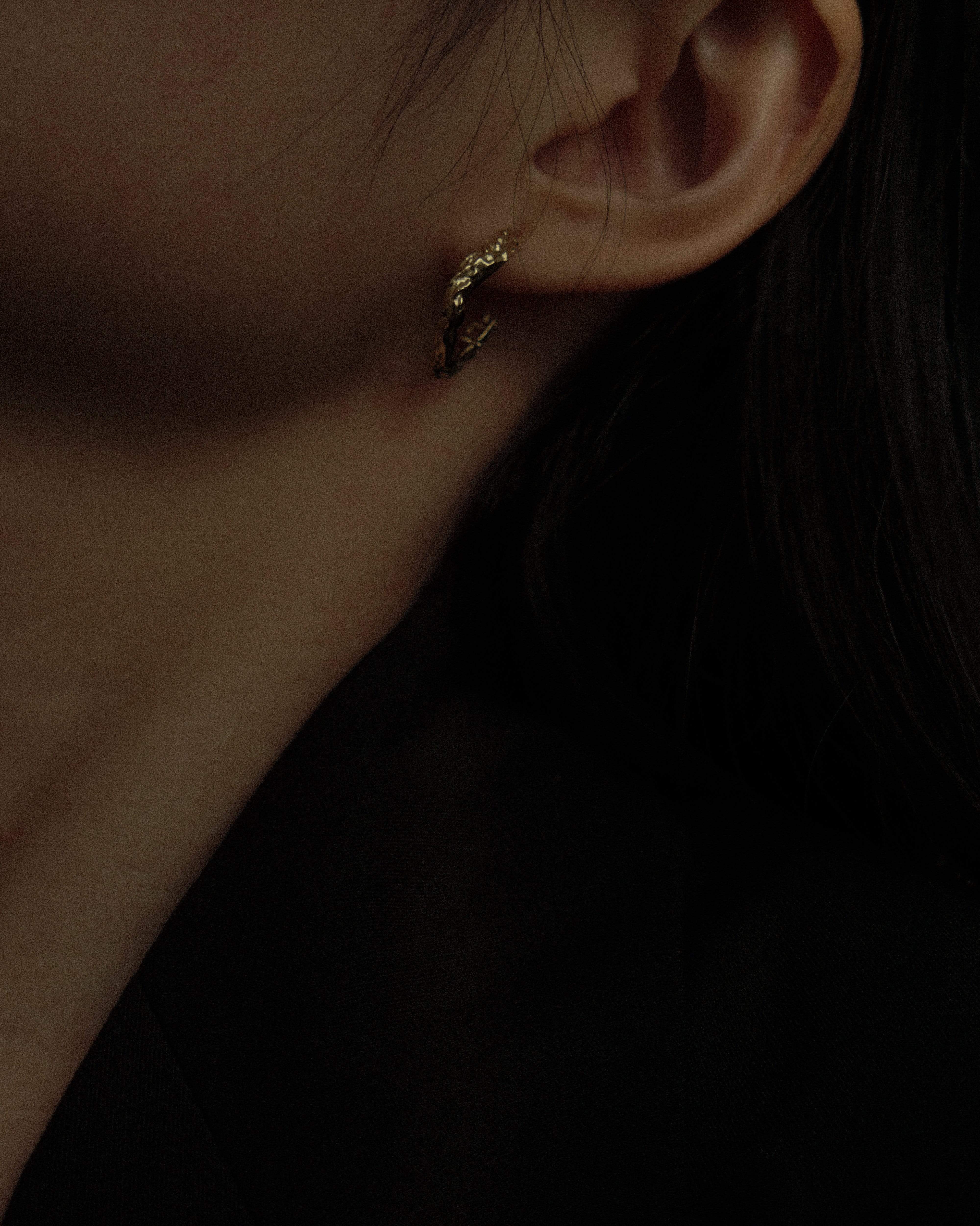 MYJN Earrings Inga Hammered Hoop Earrings