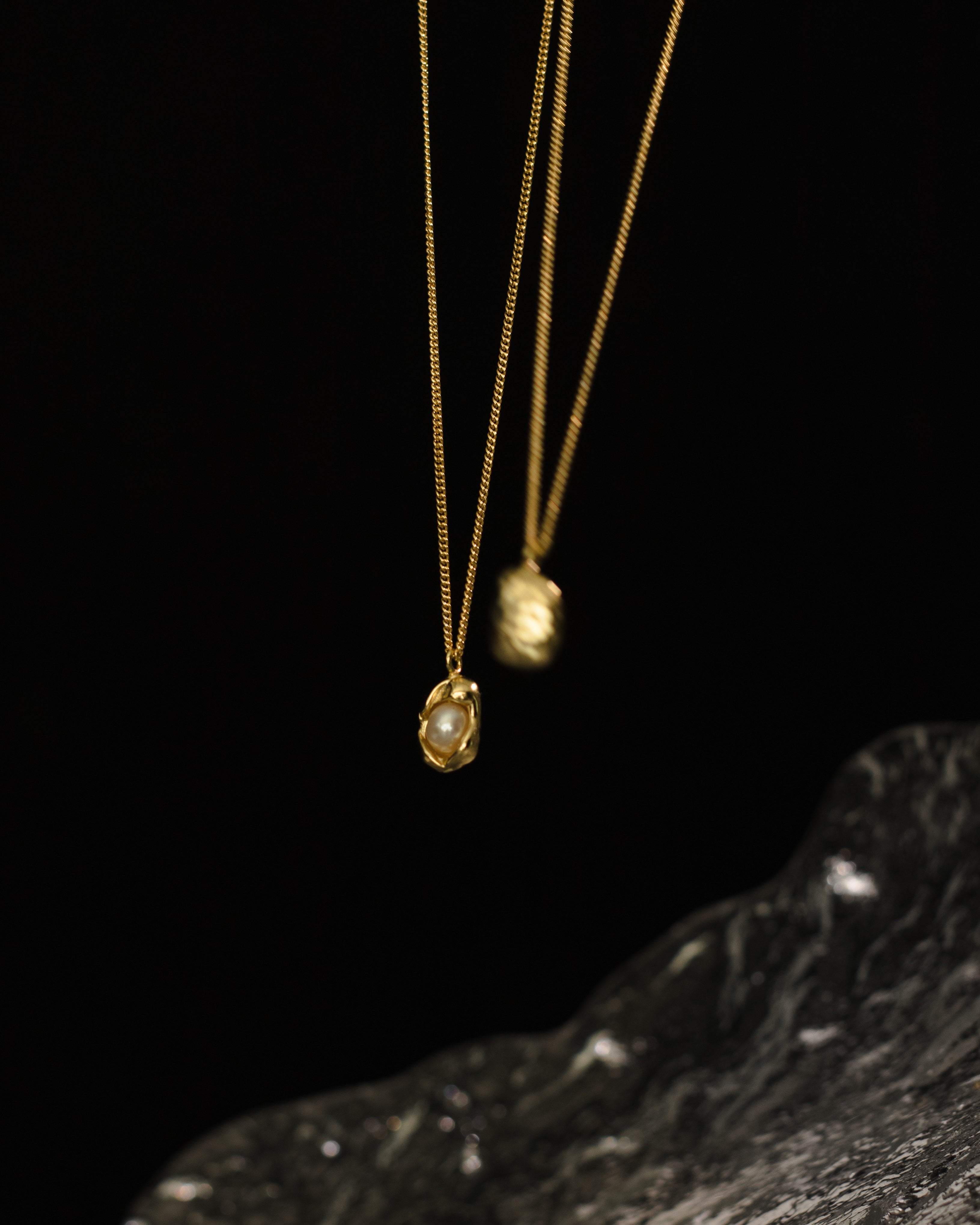 MYJN Necklaces Gold Vermeil Marta Pearl Pendant Necklace