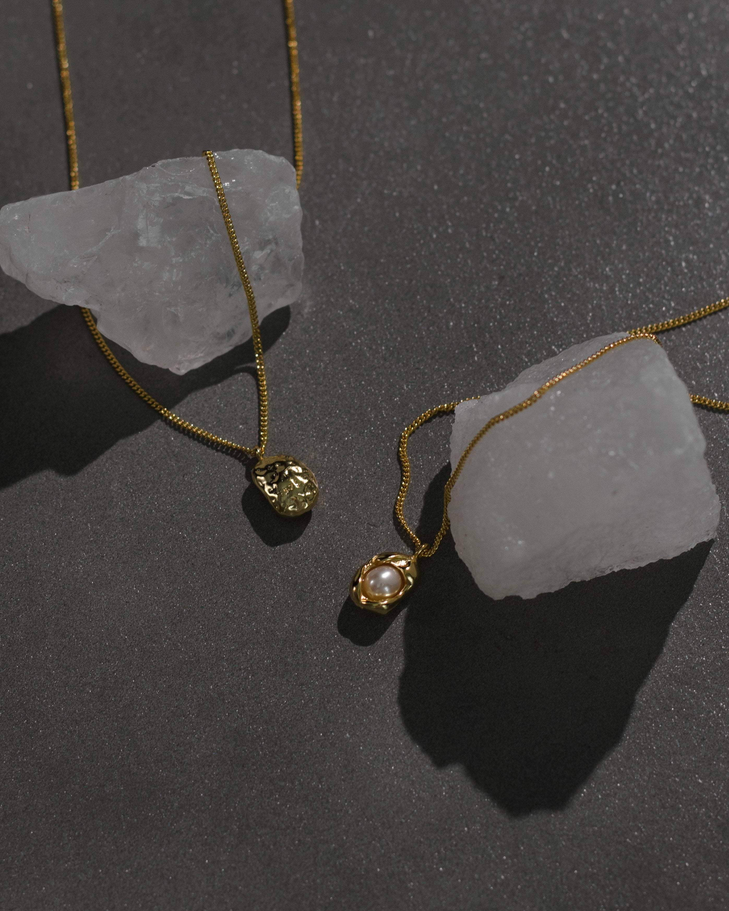 MYJN Necklaces Gold Vermeil Marta Pearl Pendant Necklace