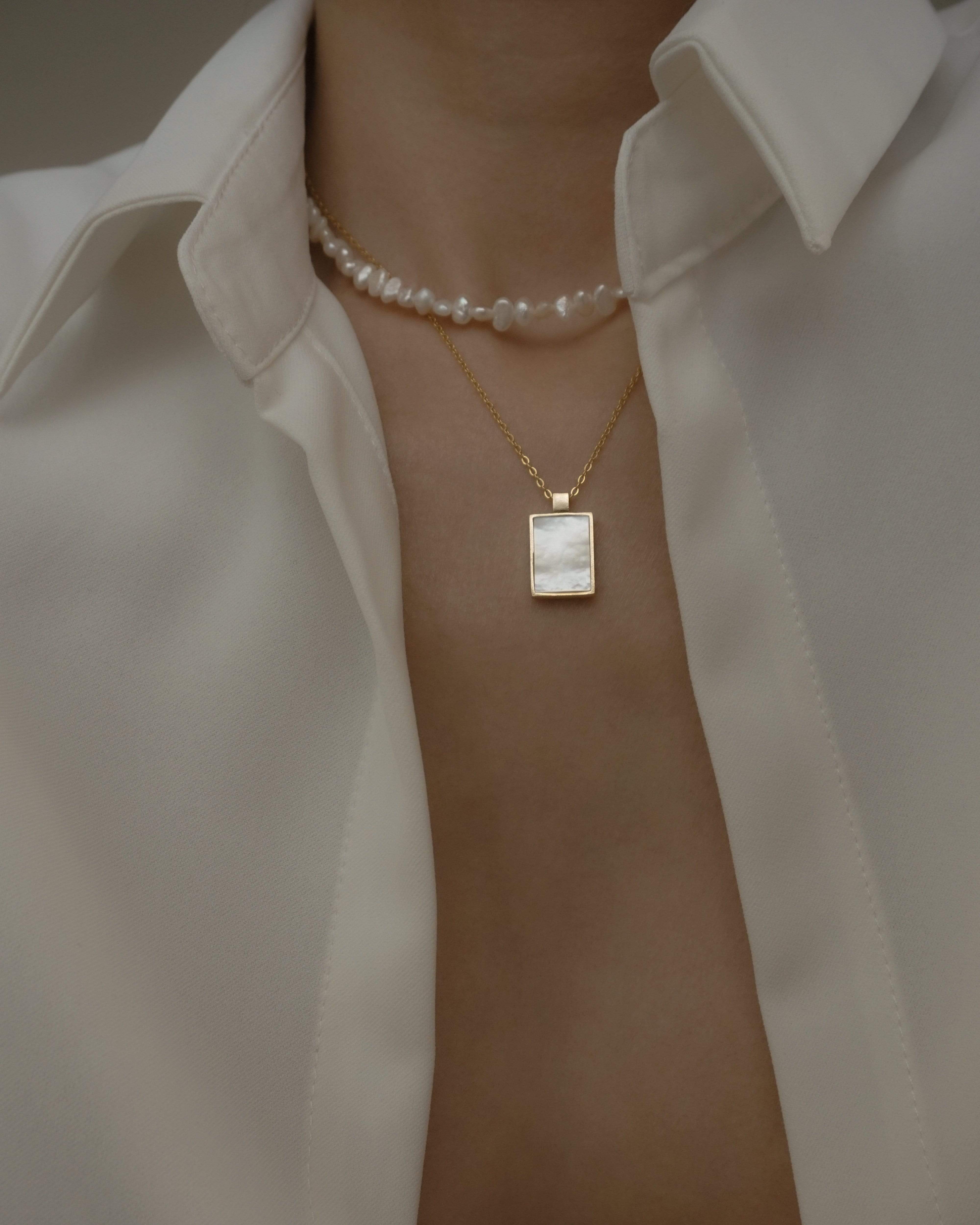MYJN Necklaces Gold Vermeil Pelagia Mother of Pearls Necklace