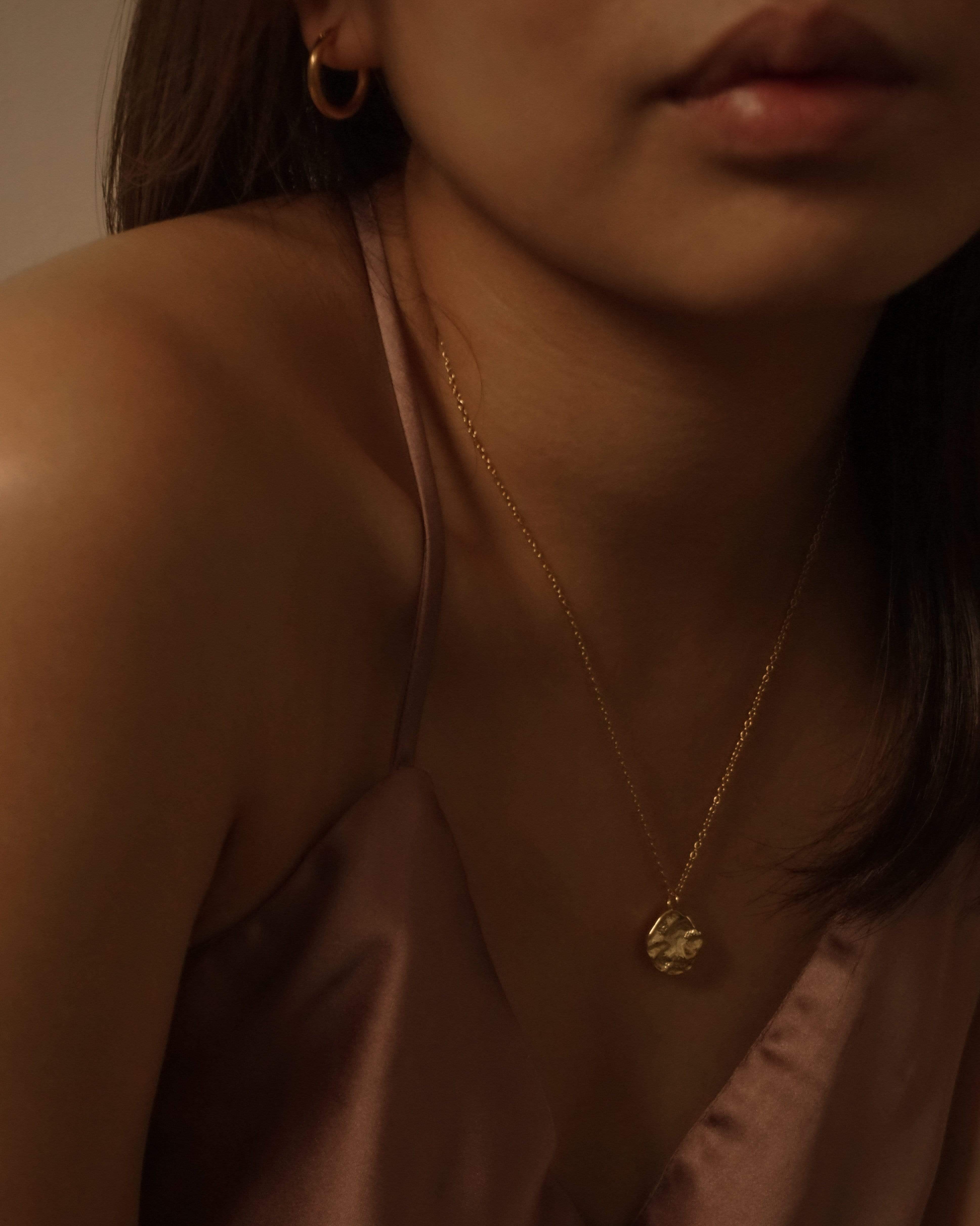 MYJN Necklaces Iola Hammered Plate Necklace